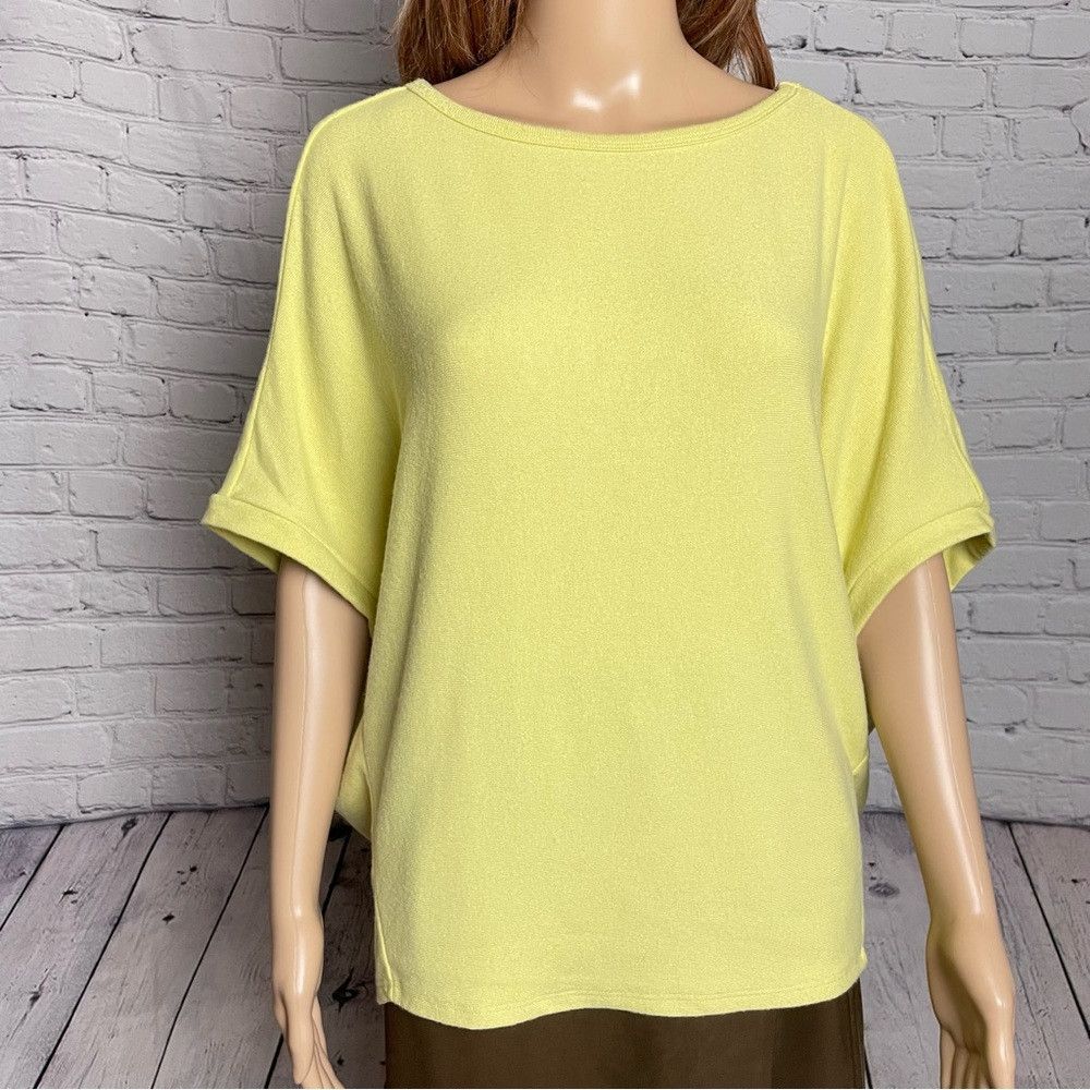 Michael Stars NWT New $88 Michael Stars Ellie Elbow Sleeve Boat Neck Lime Size L / US 10 / IT 46 - 2 Thumbnail