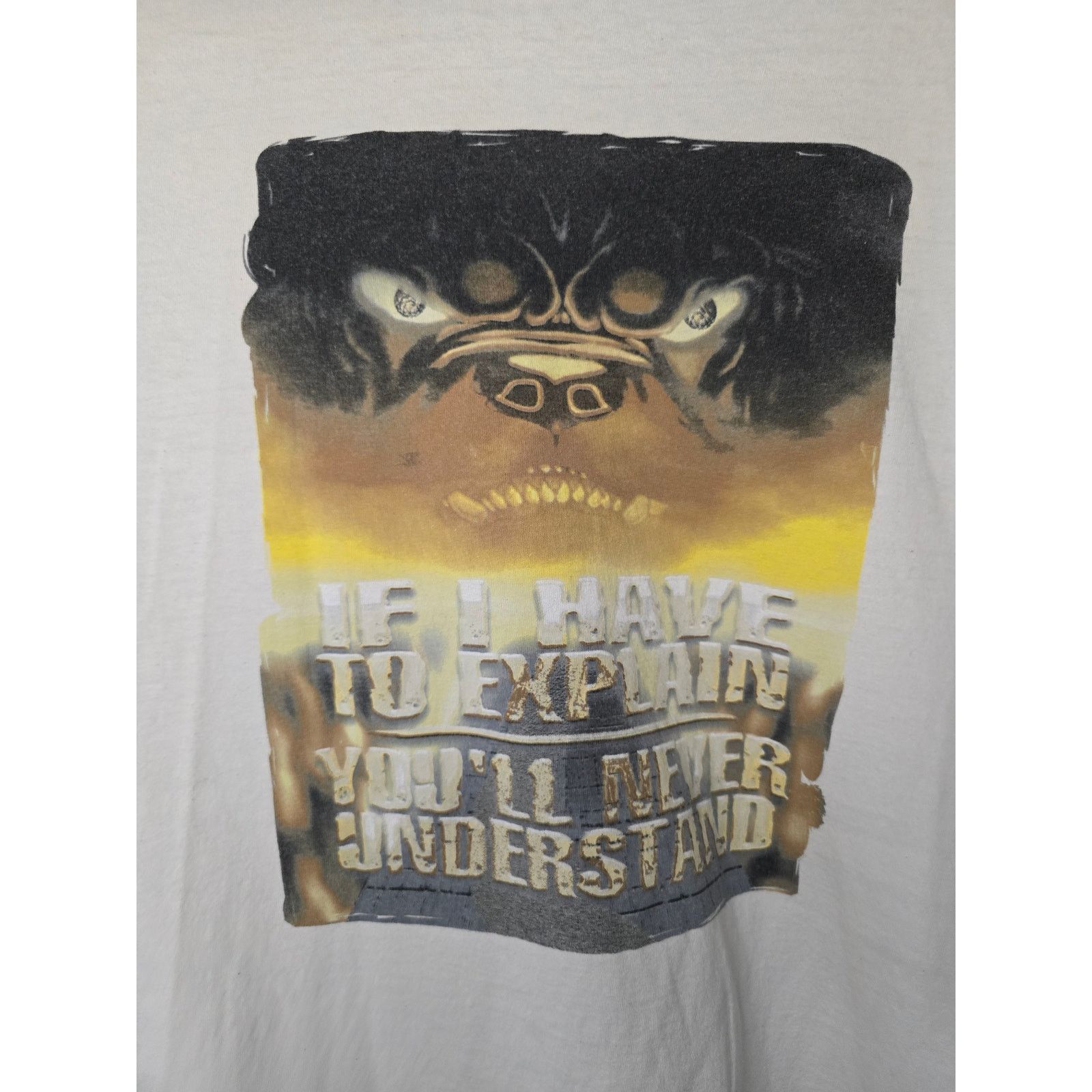 Vintage Vintage Da Dawg 3XL White Pitbull Motorcycled Biker Tee Size US XXL / EU 58 / 5 - 2 Thumbnail