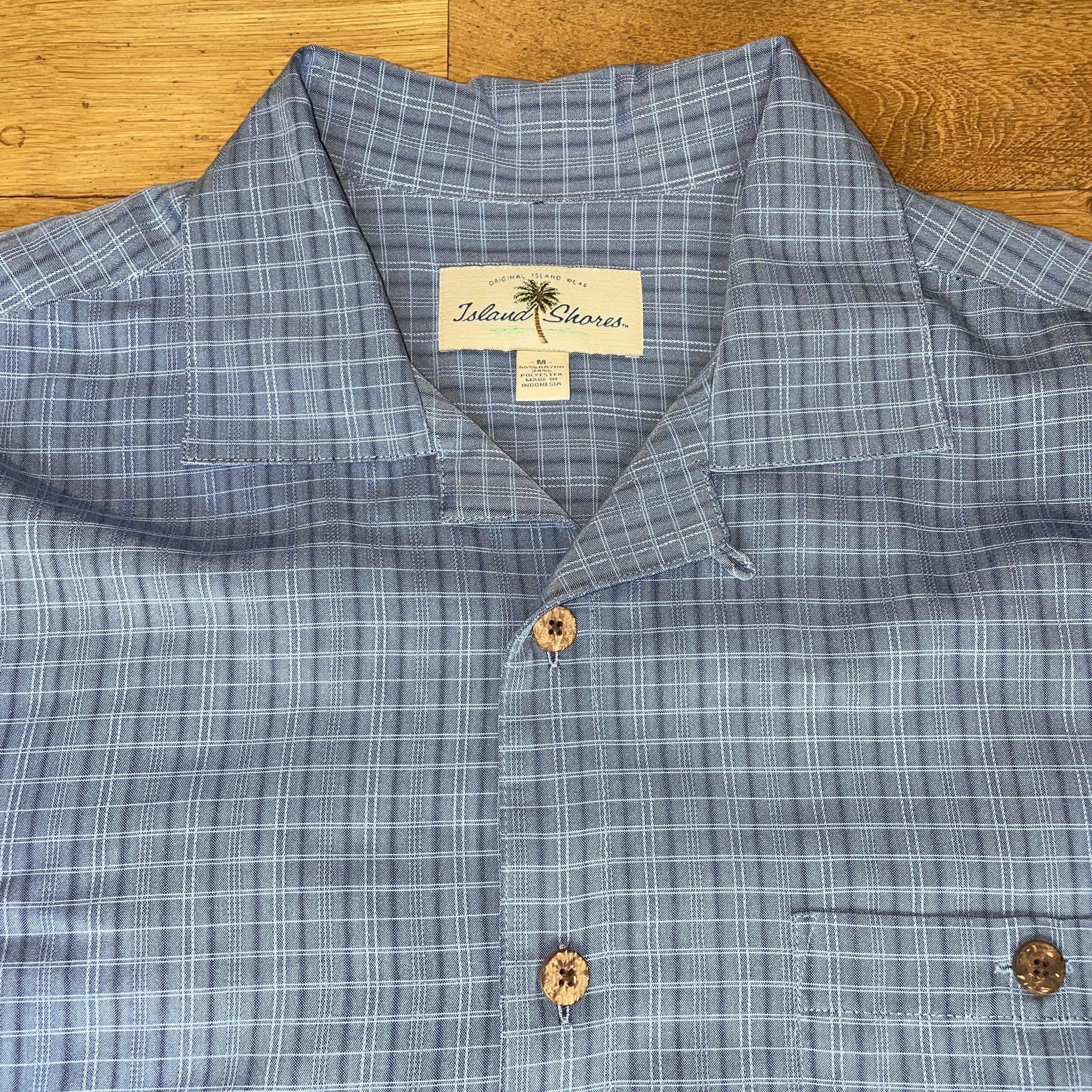 Island Shores × Vintage Island Shores Men's Vacation Hawaiian Rayon Shirt Size M Size US M / EU 48-50 / 2 - 3 Thumbnail