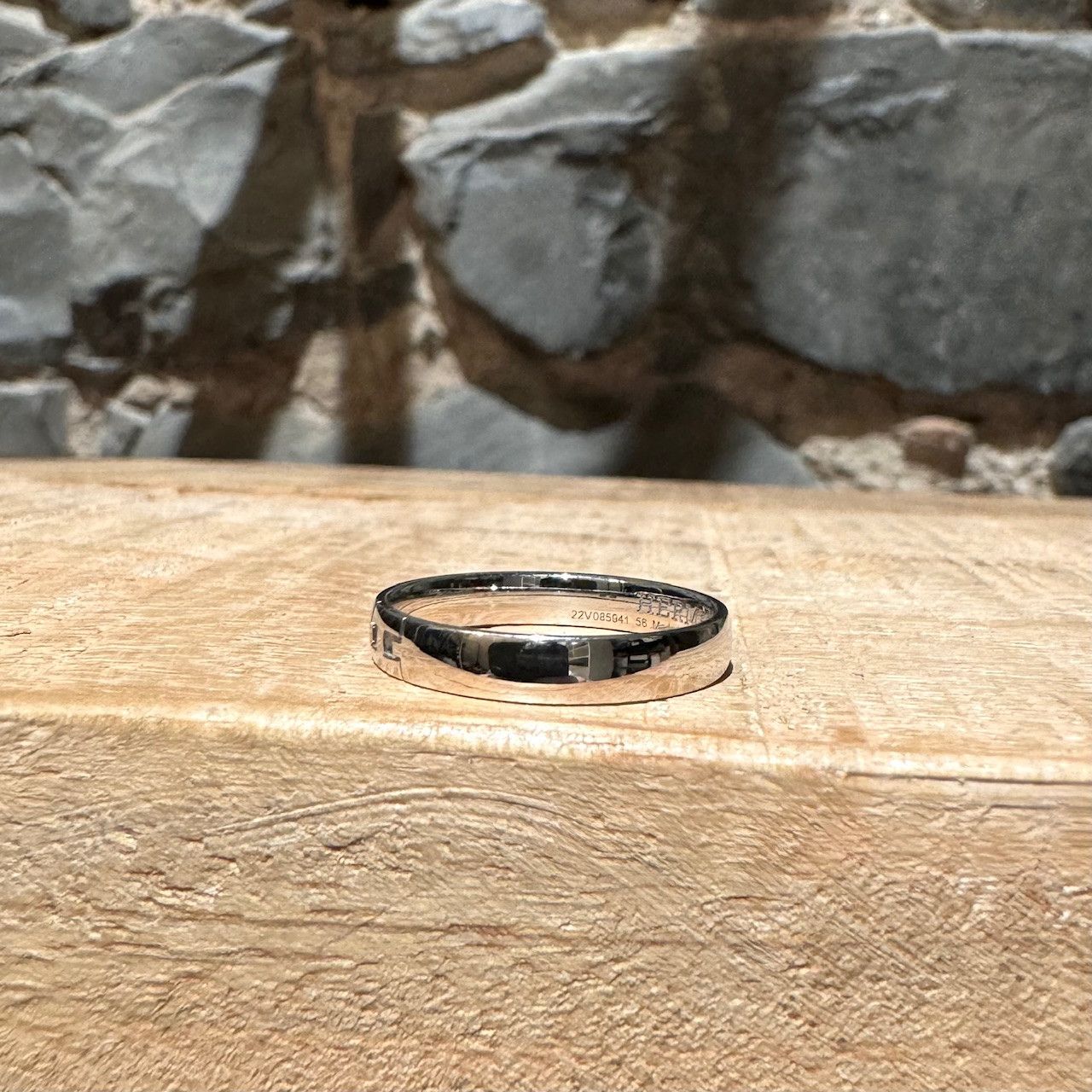 Hermes Hermès Ever Herakles White Gold Band Ring EU 58 Men's Size ONE SIZE - 4 Thumbnail