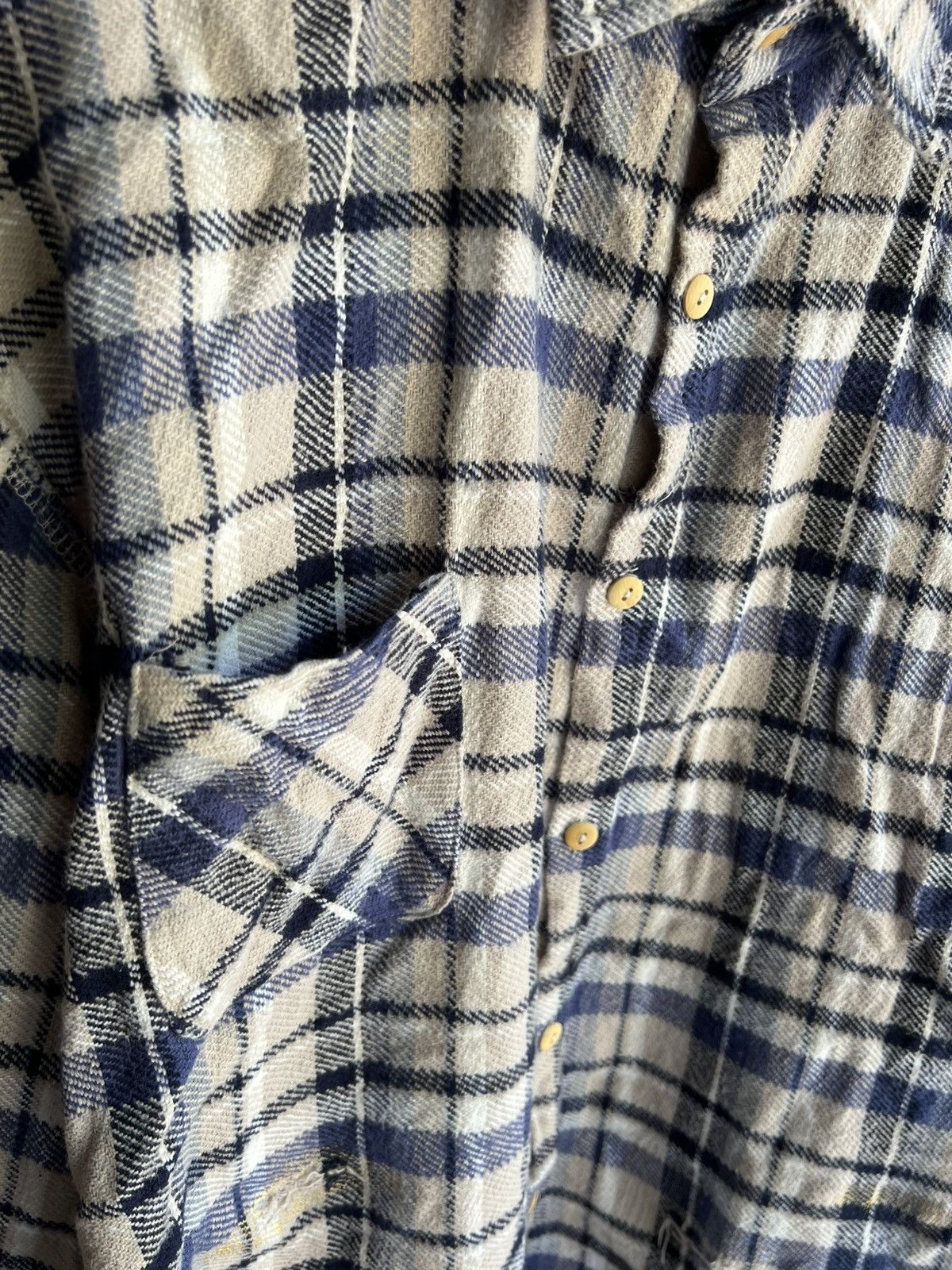 Vuja De Vuja De’ Distressed Flannel Shirt Size US XL / EU 56 / 4 - 2 Thumbnail