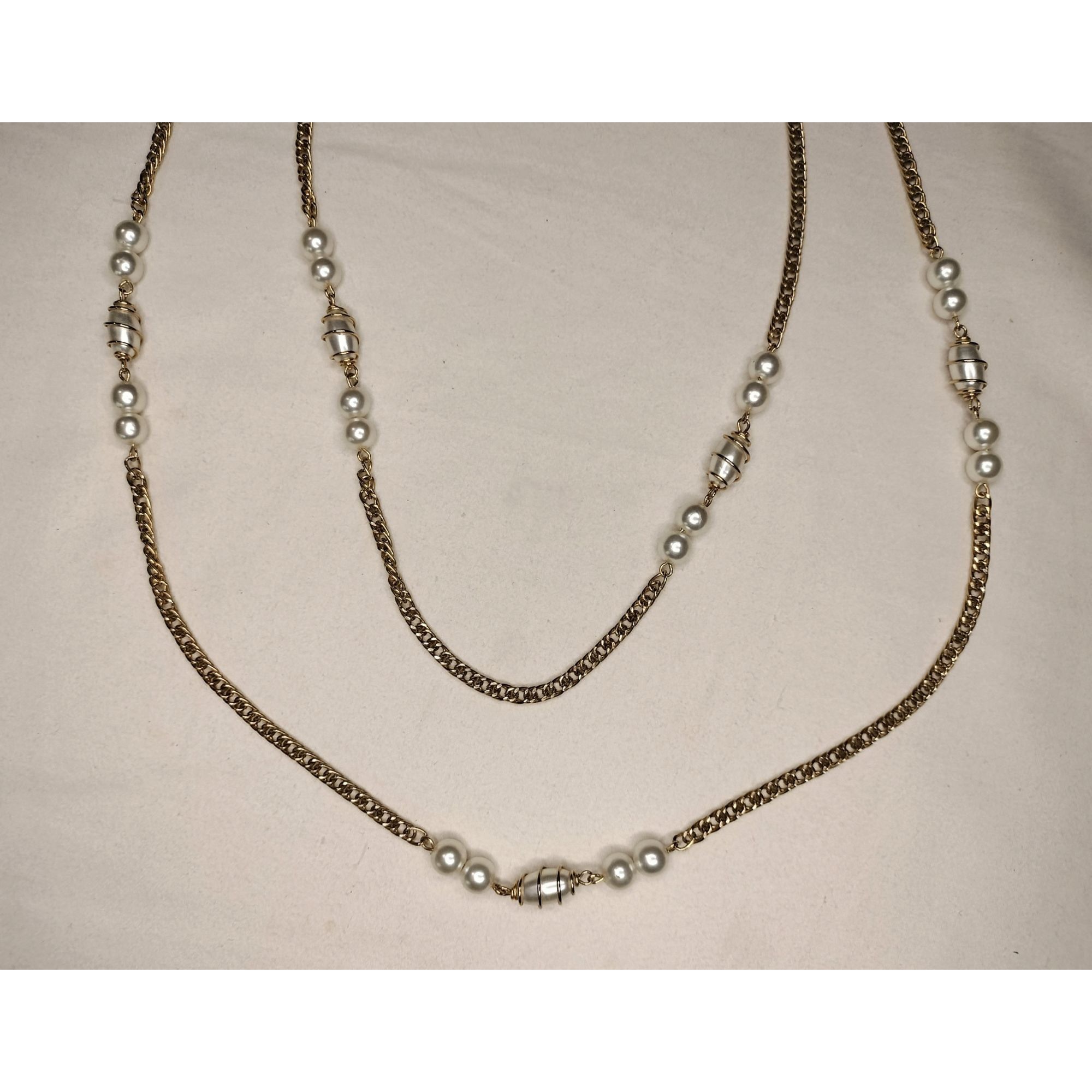 Vintage Sarah Coventry Vintage Gold Tone Chain Faux Pearl Pendant Lo Size ONE SIZE - 11 Thumbnail