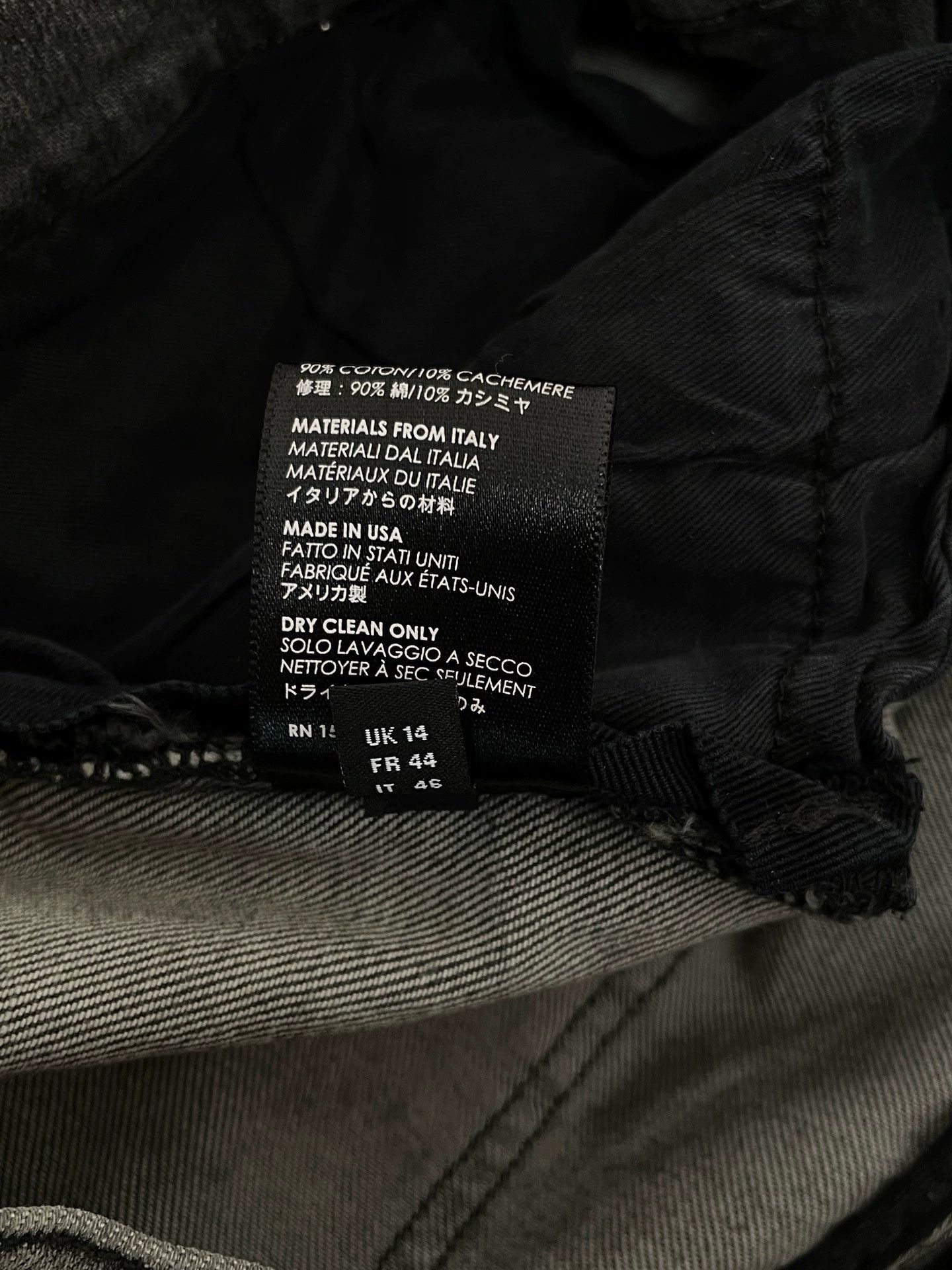 Amiri Amiri MX1 Gray/Black Destructed Waffle Jacket 31 Size US 31 - 5 Thumbnail
