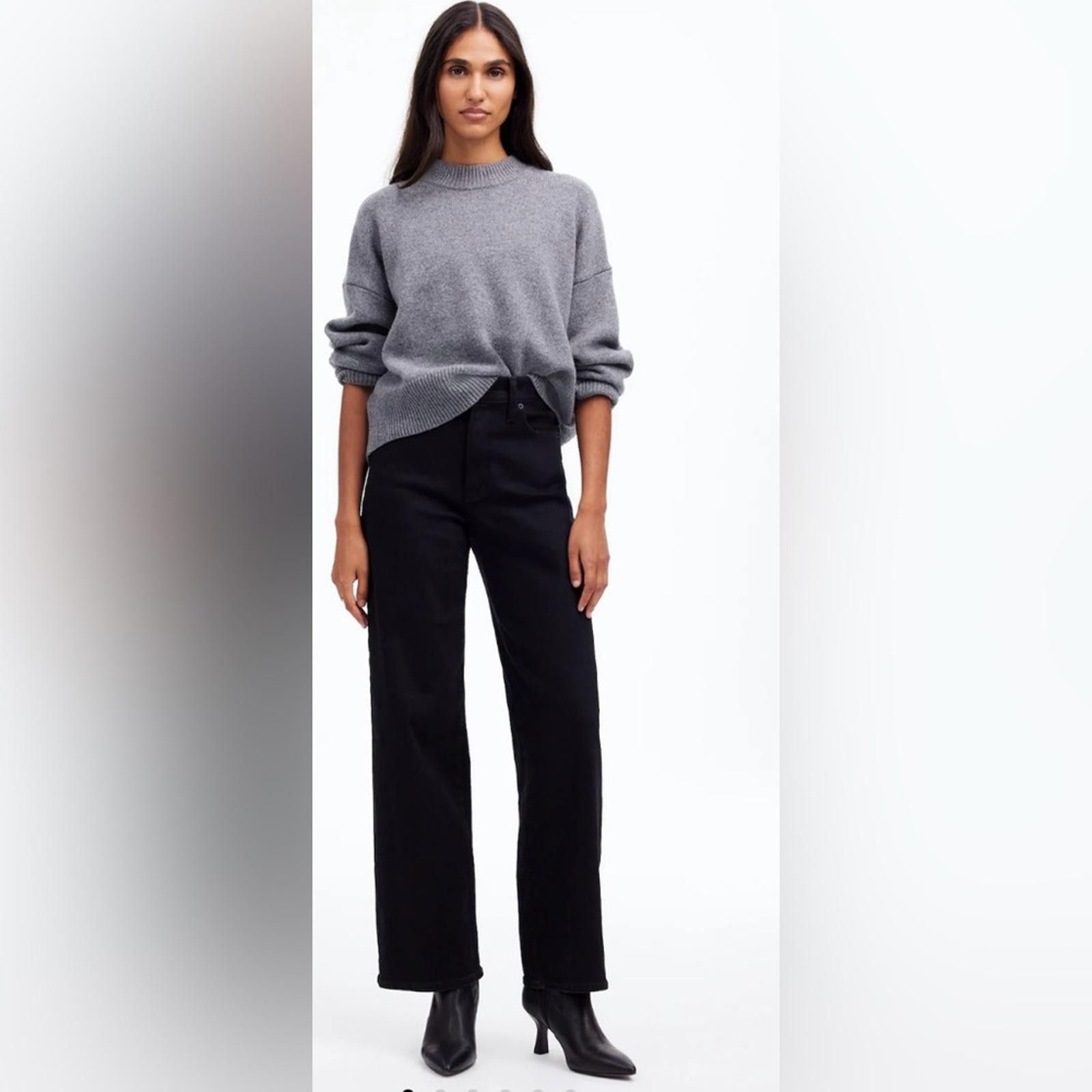 Madewell. The Perfect Vintage Wide-Leg Black Rinse. Size 26.