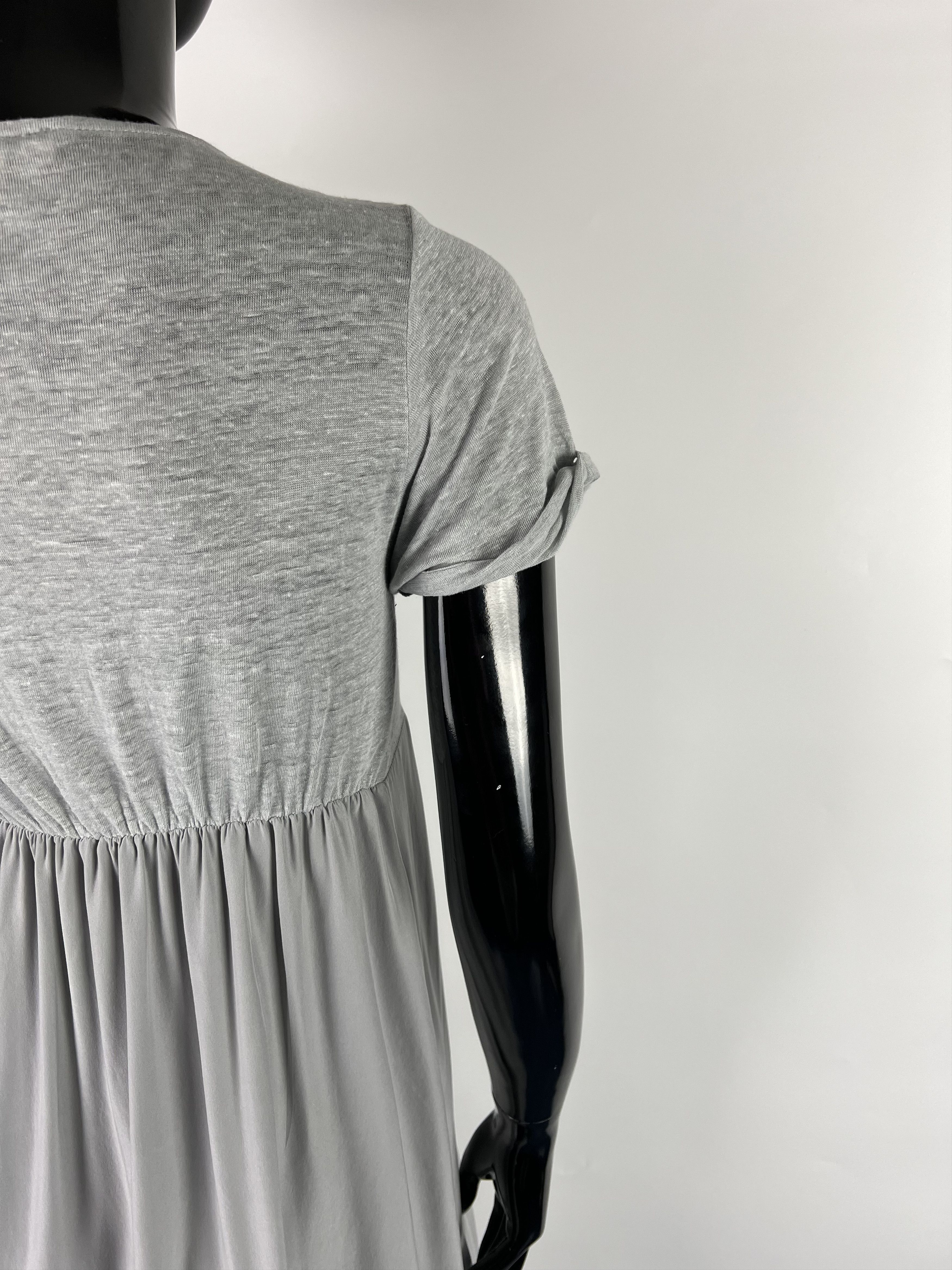 Sandro Sandro Vintage Gray Silk Linen Dress Size 1 Size S / US 4 / IT 40 - 4 Thumbnail