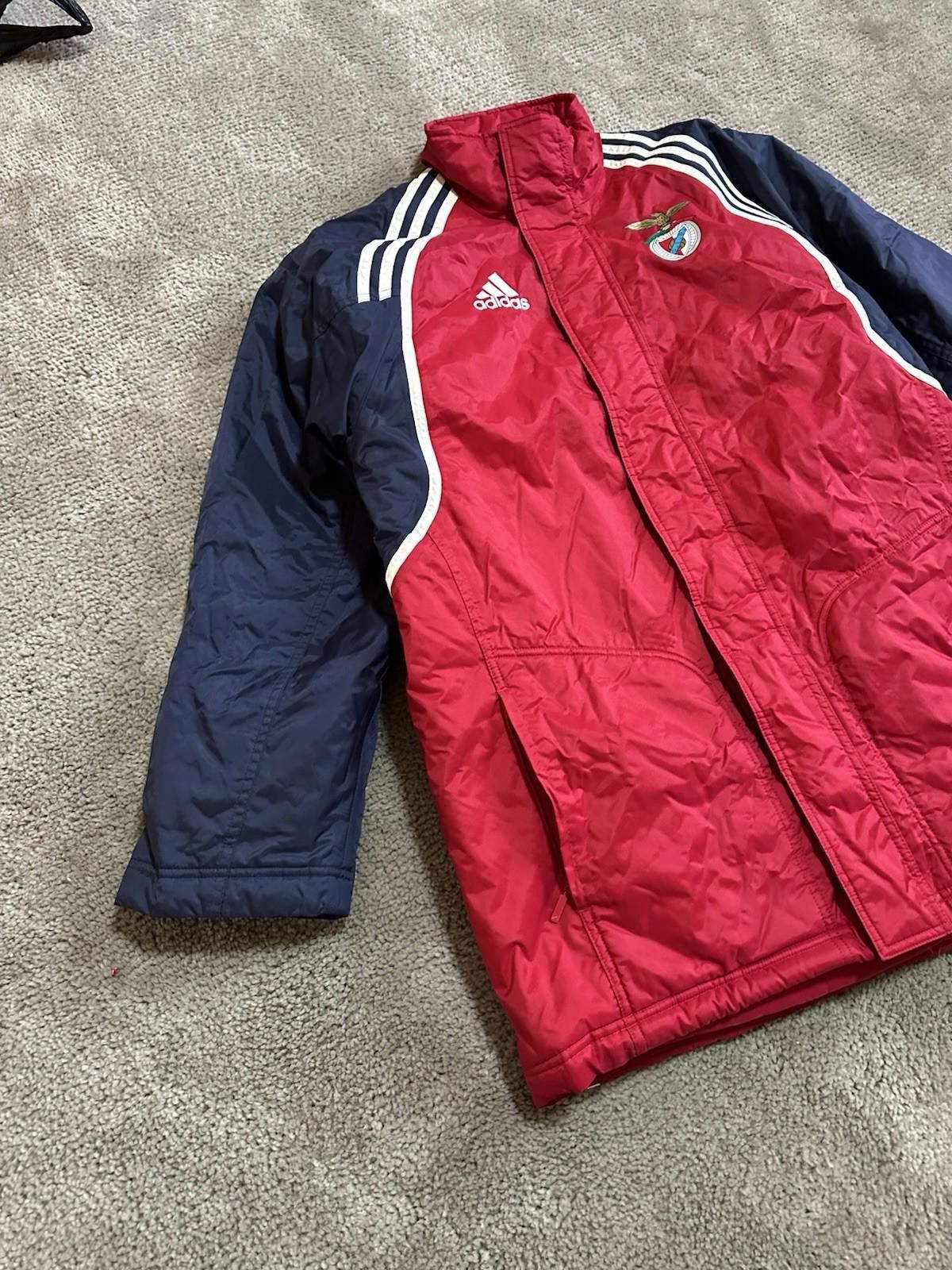 Adidas 2000-02 Benfica adidas Padded Bench Football Soccer Jacket Size US M / EU 48-50 / 2 - 2 Thumbnail