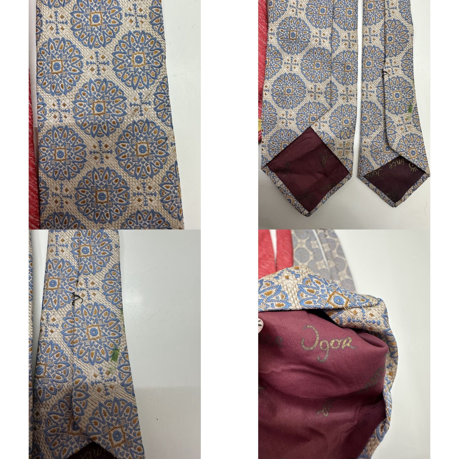 Vintage Mens Tie Set of 5 Lot Assorted Ties Size ONE SIZE - 9 Thumbnail