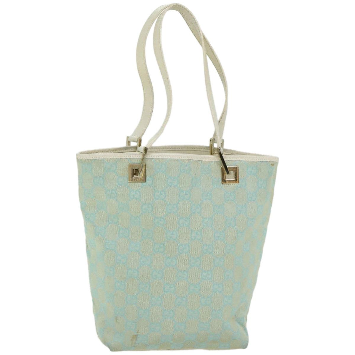 Gucci Gg Canvas Blue Canvas Handbag (Pre-Owned) Size ONE SIZE - 1 Thumbnail