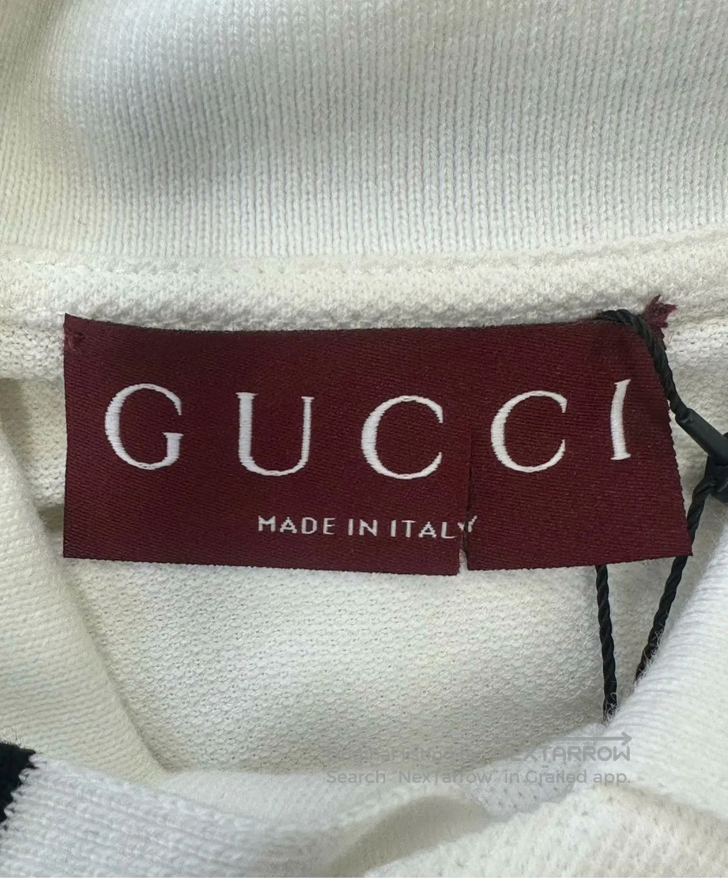 Gucci Guicci White Stripe Logo Short Sleeve Polo Shirt| Size US M / EU 48-50 / 2 - 3 Thumbnail