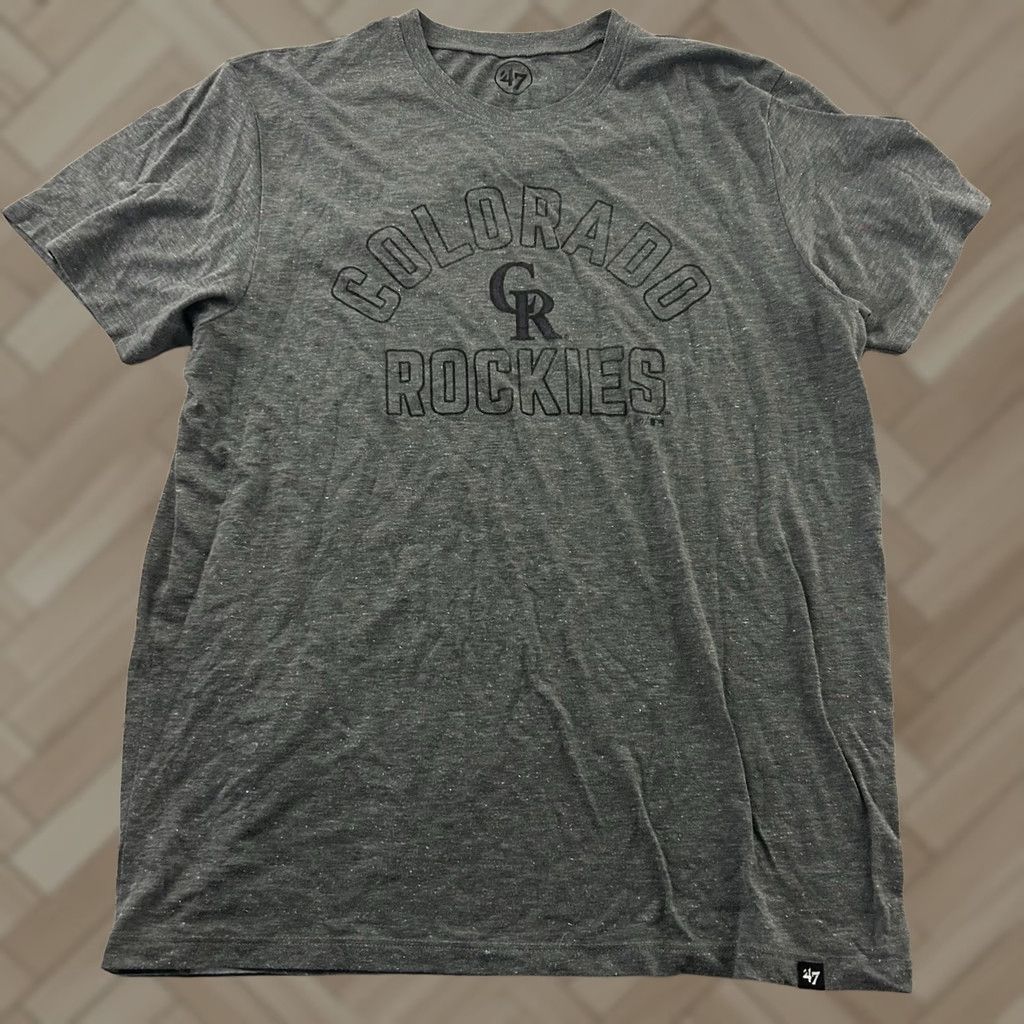 47 47 Colorado Rockies Baseball Short Sleeve T-Shirt Mens Large Gray Size US L / EU 52-54 / 3 - 1 Thumbnail