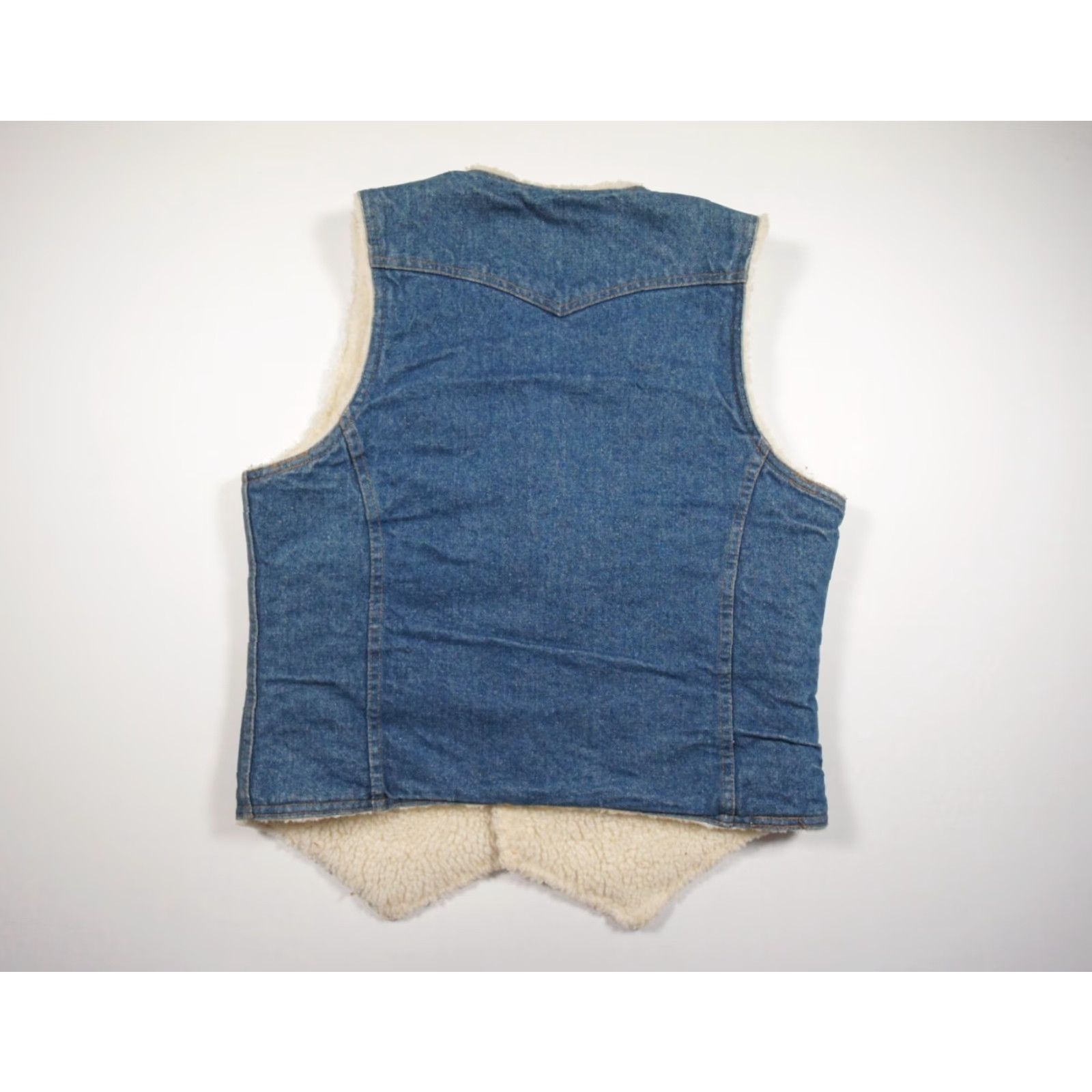 Levi's VINTAGE Levi's Jacket Mens M Blue Vest Western Snap Sherpa Lined Orange Tab Jacket Size US M / EU 48-50 / 2 - 5 Thumbnail