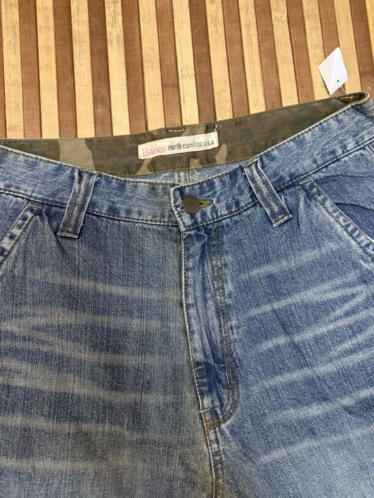 Hanes Baggy Hanes Denim Cargo Pants Multipocket / Streetwear Size US 30 / EU 46 - 6 Thumbnail