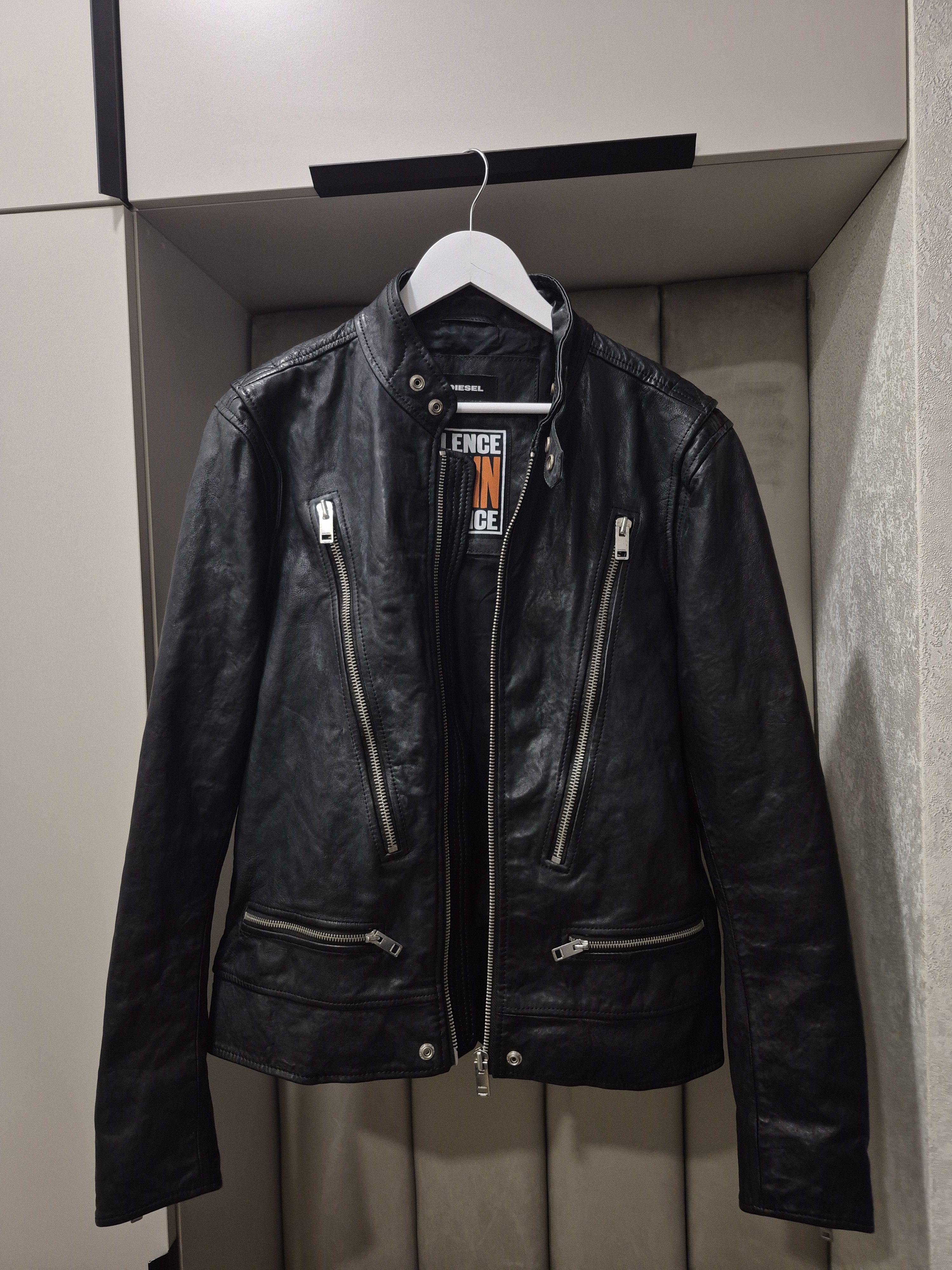Diesel Diesel L Hardstyle biker leather jacket Size US L / EU 52-54 / 3 - 4 Thumbnail