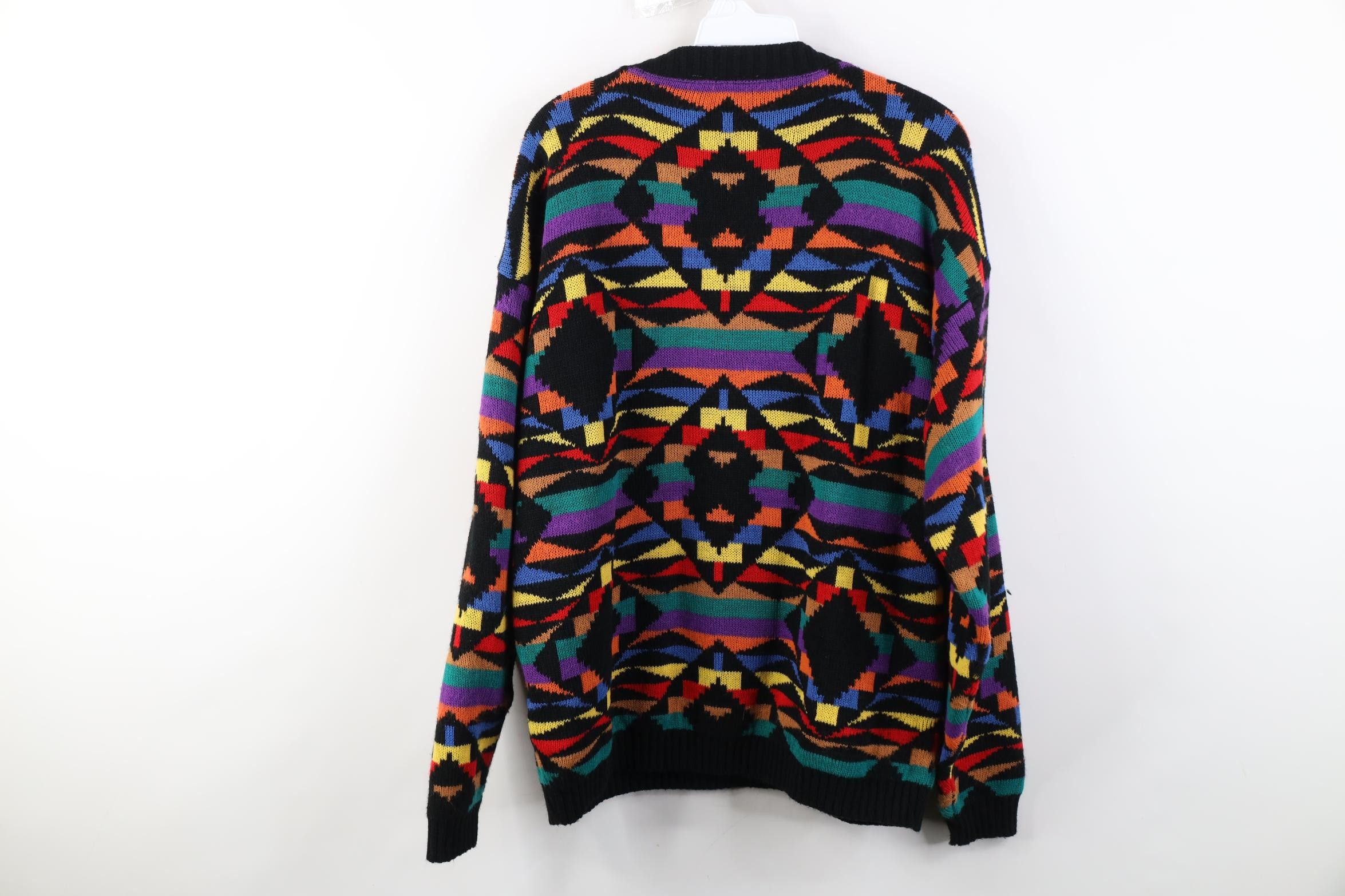 Vintage Vintage 90s Streetwear Southwestern Knit Crewneck Sweater Size US L / EU 52-54 / 3 - 9 Thumbnail