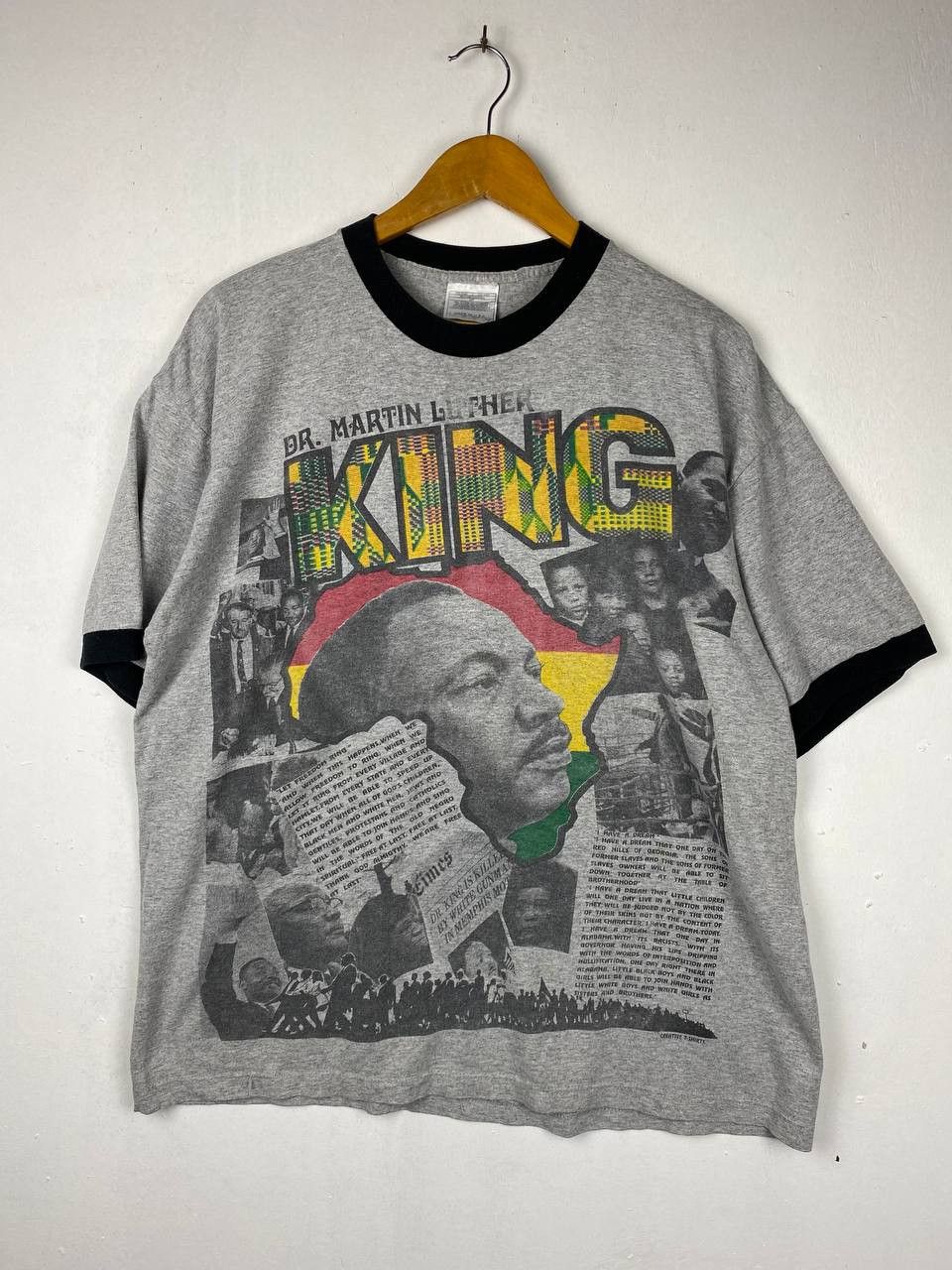 Rap Tees vintage martin luther king ringer tee nice design Size US L / EU 52-54 / 3 - 1 Thumbnail