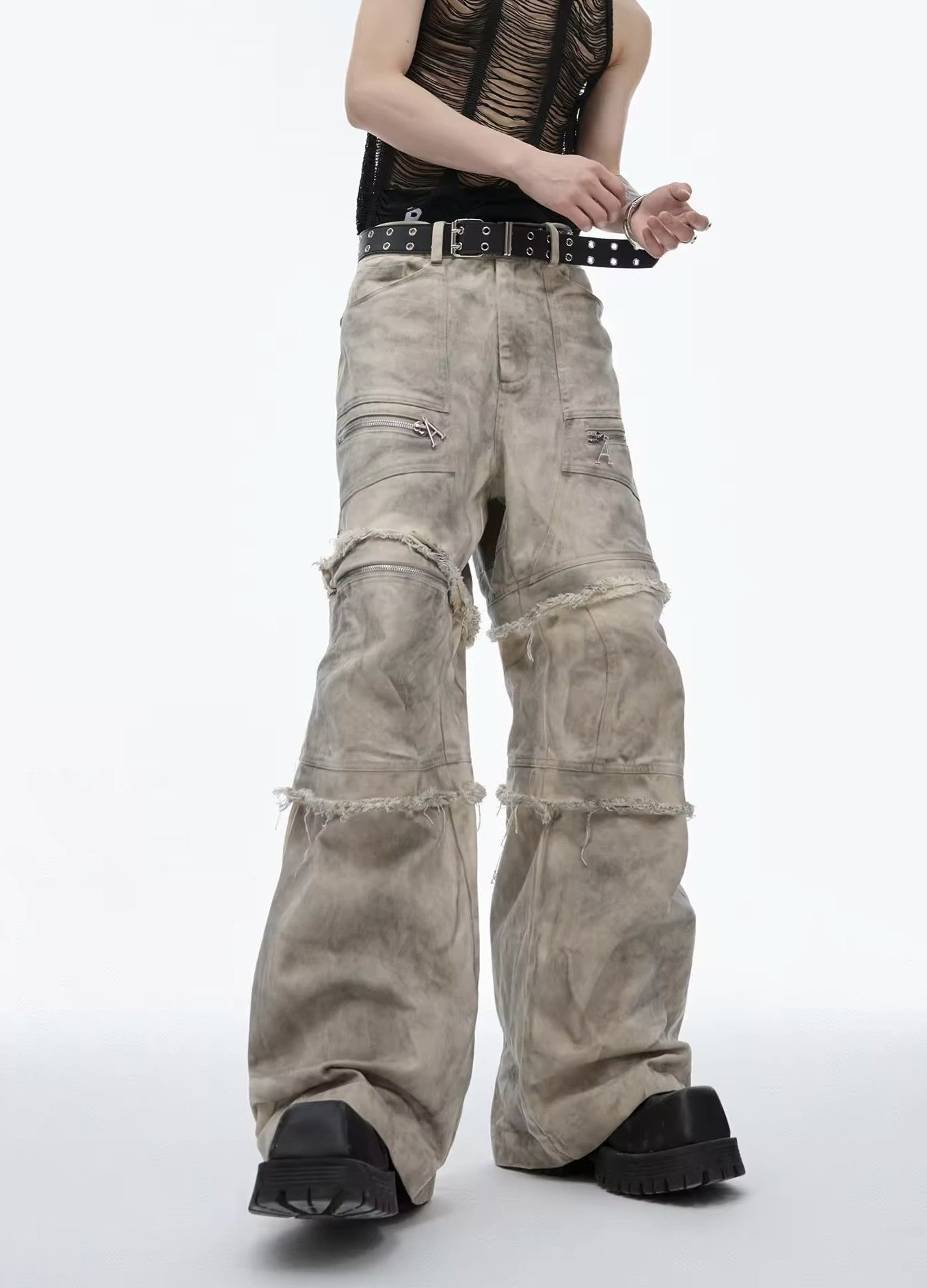 Japanese Brand × Jean High Waist Ragged Detachable Jean Size US 29 - 2 Thumbnail