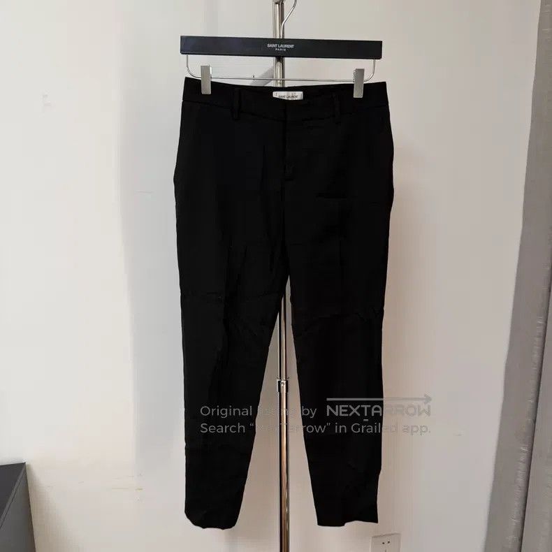 Saint Laurent Paris Saint Laurent Paris Black Pure Wool Trousers i Size 35" - 1 Thumbnail