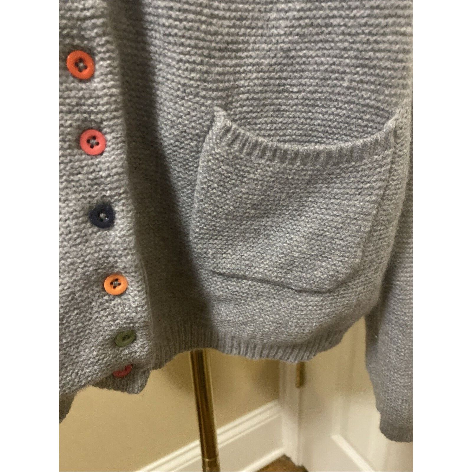 Other Lambswool Wool TABITHA WEBB Gray Cardigan Buttons Medium Size M / US 6-8 / IT 42-44 - 4 Thumbnail