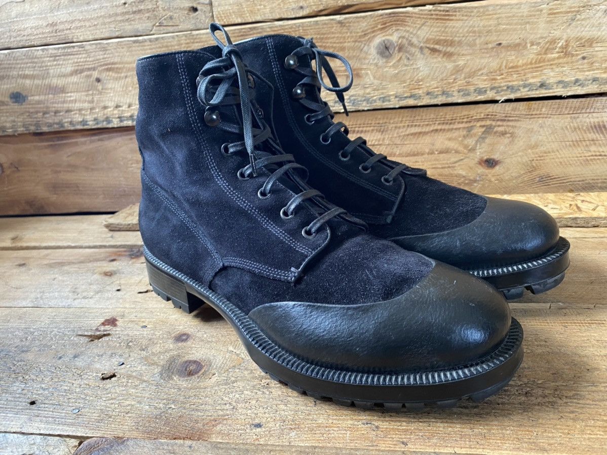 Prada Prada Fw12 rubber toe black chunky leather sneaker szuk 7.5 Size US 8.5 / EU 41-42 - 9 Thumbnail