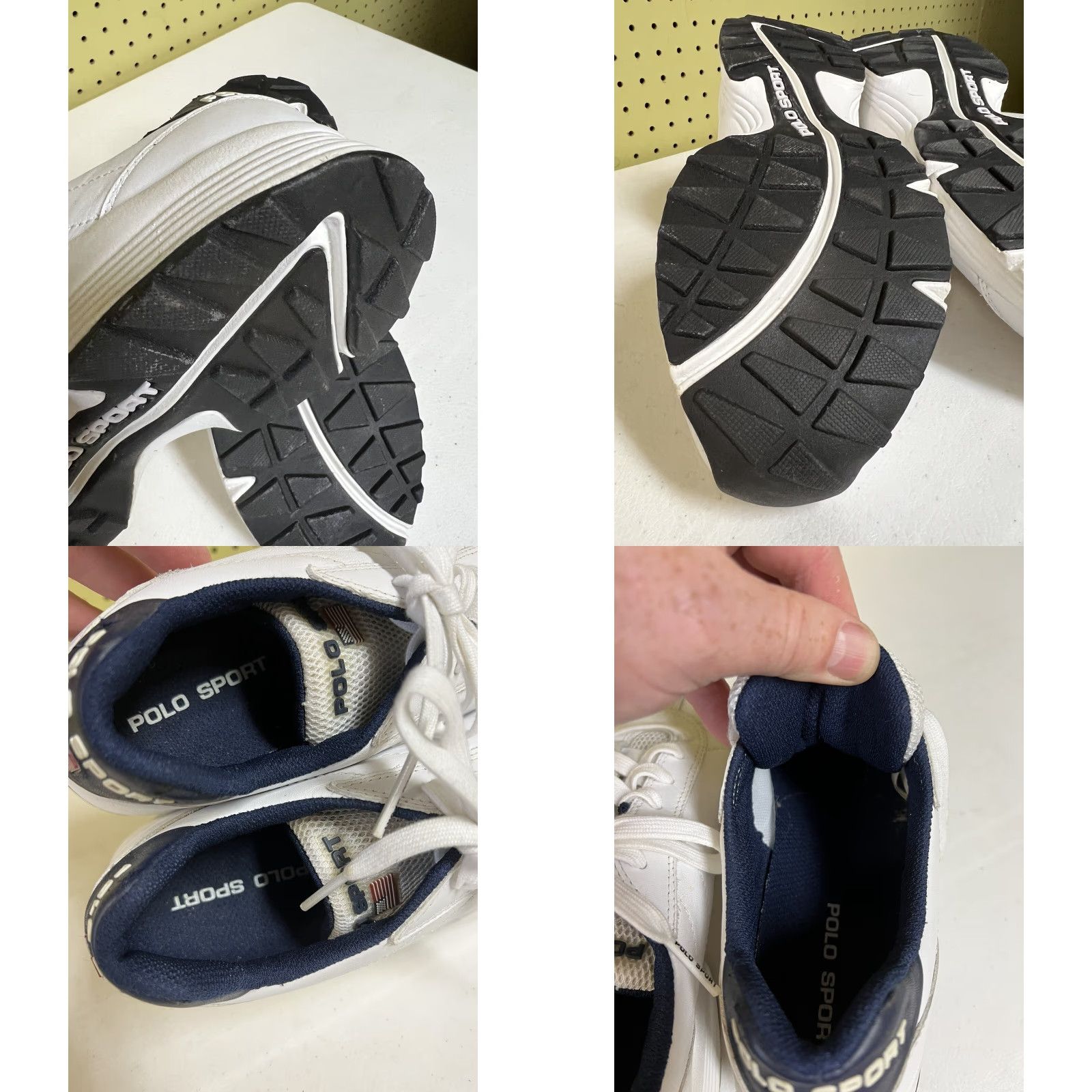 Vintage Polo Sport Mens Sneaker Leather White Lace Up 9.5 Shoes Tennis Casual Mens Size US M / EU 48-50 / 2 - 8 Thumbnail