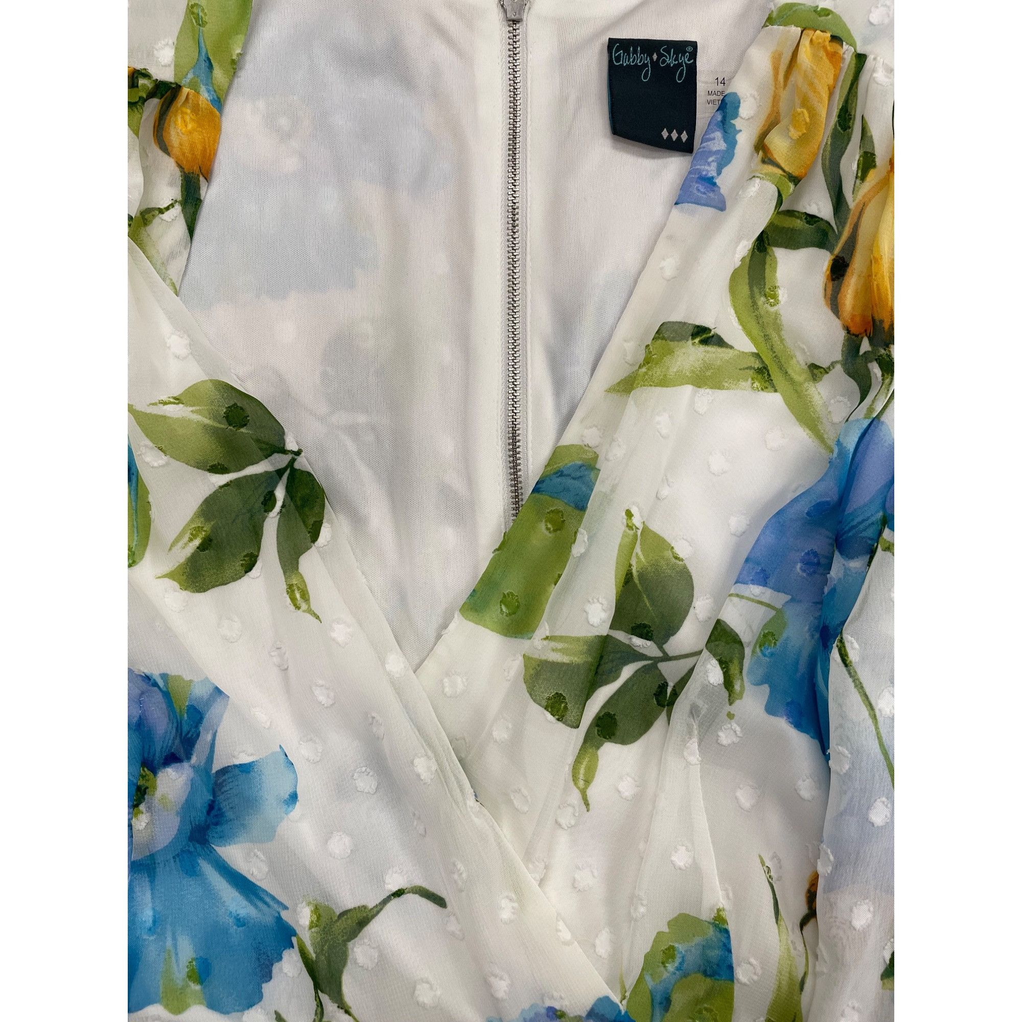 Other Gabby Skye WomensFloral Mid Long Sleeve Dress size 14 SKU 15 Size XL / US 12-14 / IT 48-50 - 5 Thumbnail