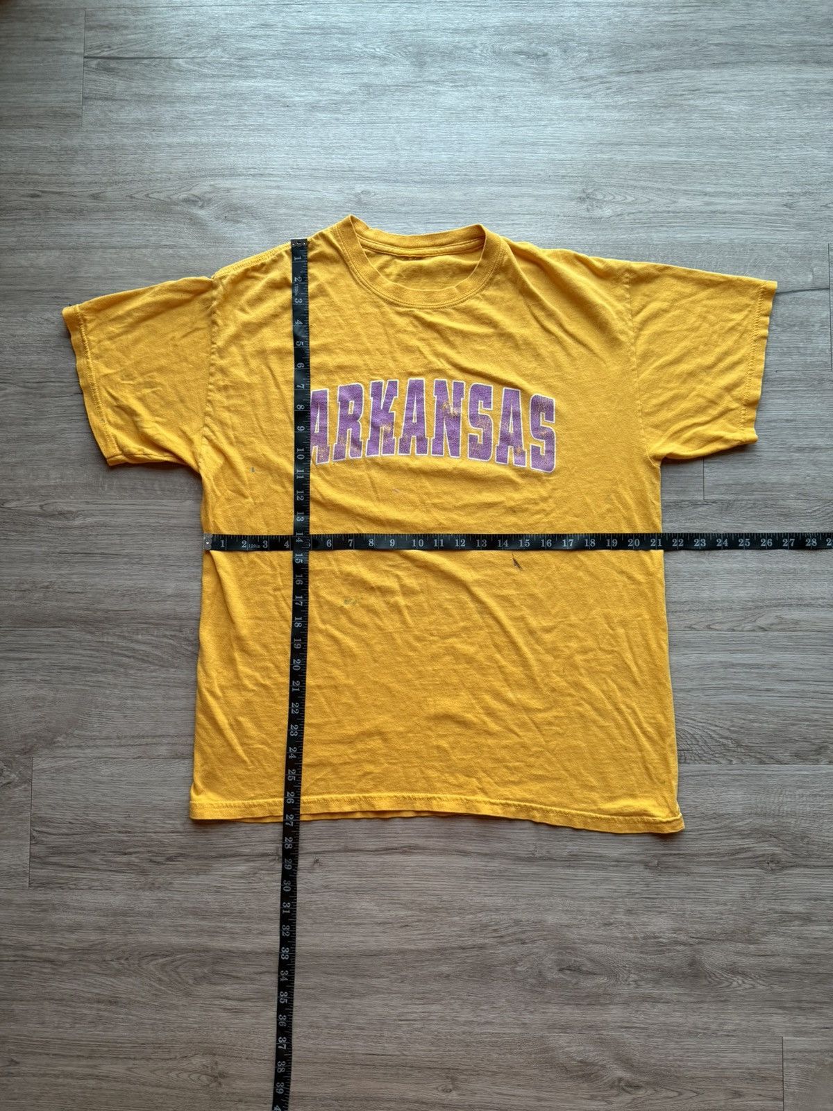 Vintage Vintage College T Shirt, Arkansas Razorback w Paint Splatter Size US L / EU 52-54 / 3 - 3 Thumbnail