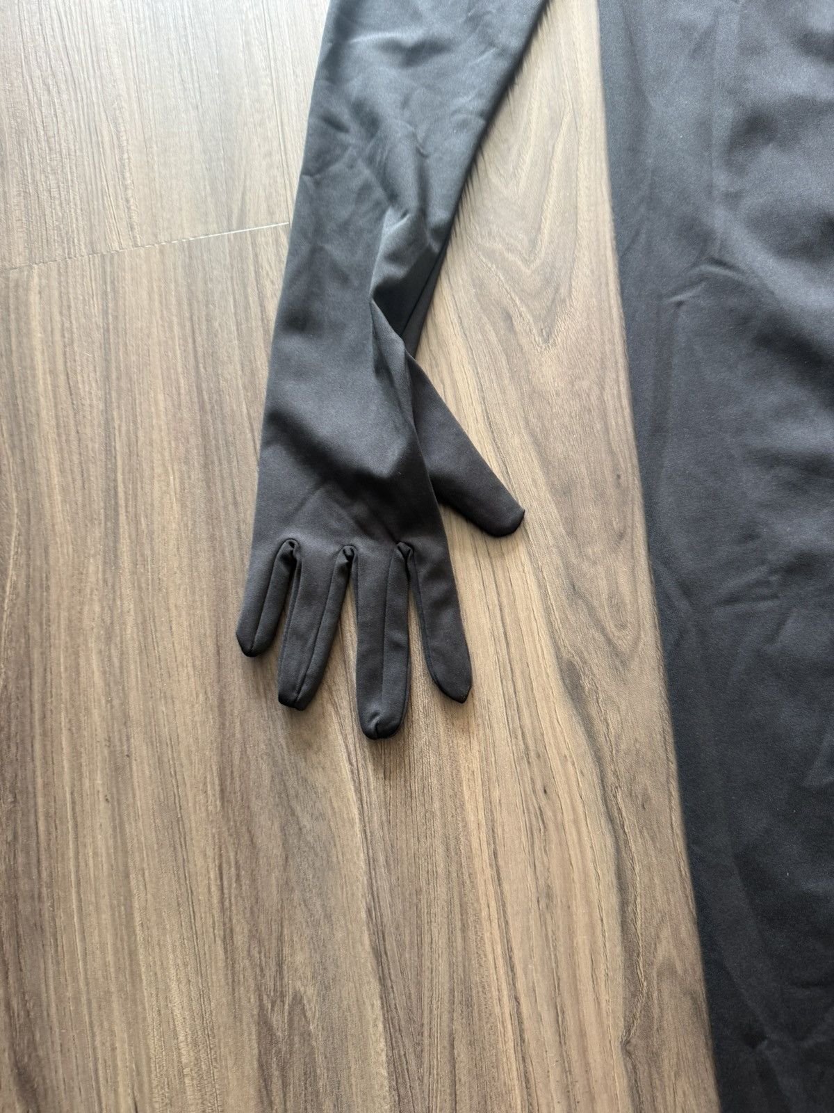 Balenciaga × Gap × Yeezy Yeezy Gap Second Skin Bodysuit Black Gloves - Large Size L / US 10 / IT 46 - 4 Thumbnail