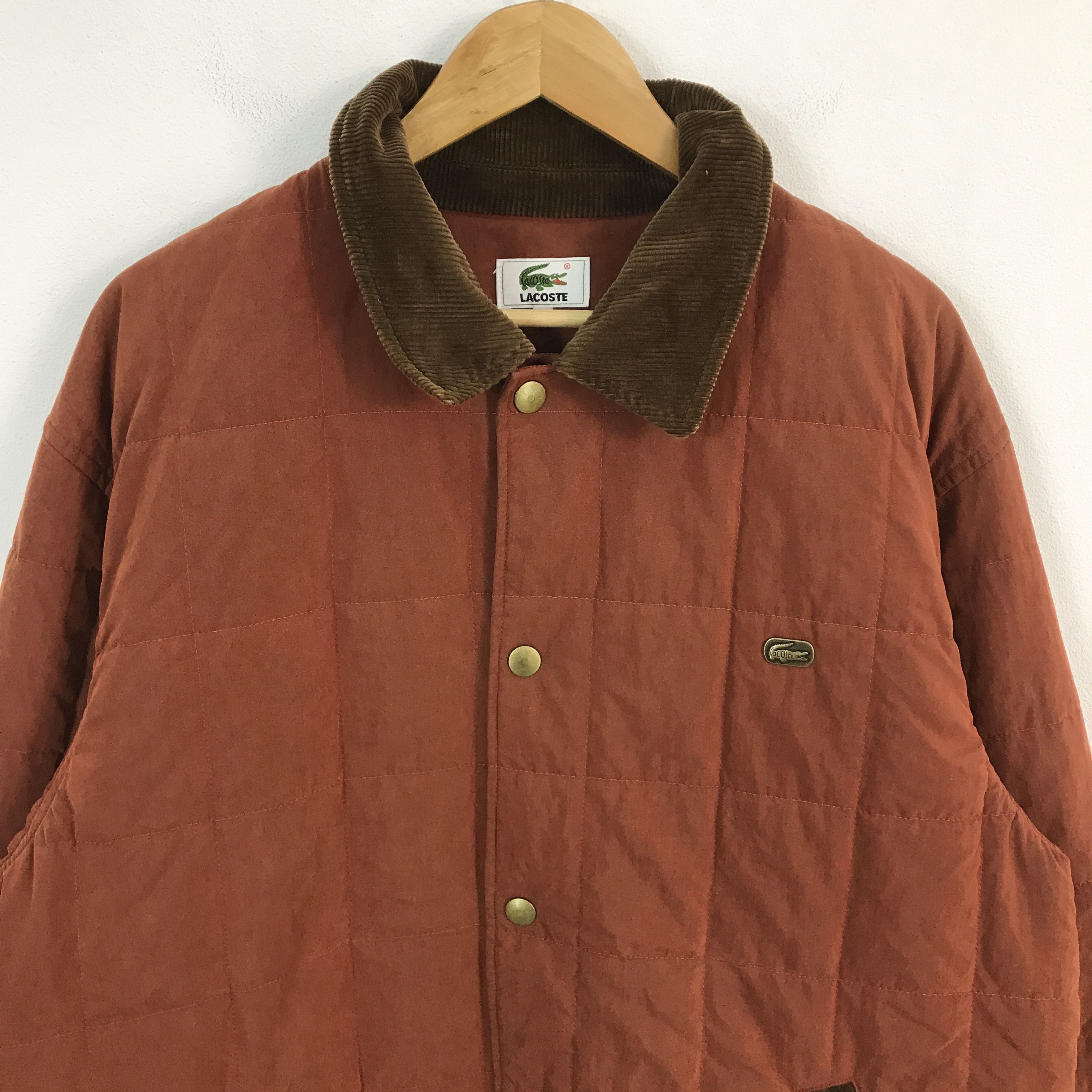 Lacoste × Vintage Vtg Lacoste Snap Button Collar Corduroy jacket Size US XL / EU 56 / 4 - 3 Thumbnail