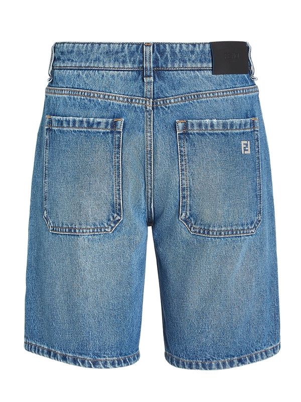 Fendi o1s1wg111225 Jeans Shorts in Blue Size US 34 / EU 50 - 2 Thumbnail