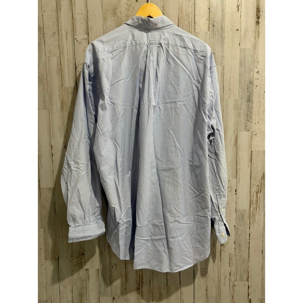 Polo Ralph Lauren Polo Ralph Lauren Shirt Mens XL Blue Striped Button Down Size US XL / EU 56 / 4 - 5 Thumbnail