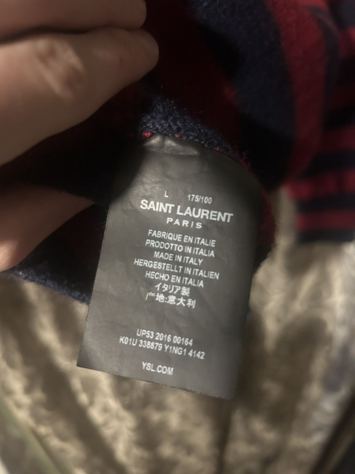 Hedi Slimane × Saint Laurent Paris Saint Laurent Paris FW15 Red & Black Striped Sweater Size US S / EU 44-46 / 1 - 4 Thumbnail