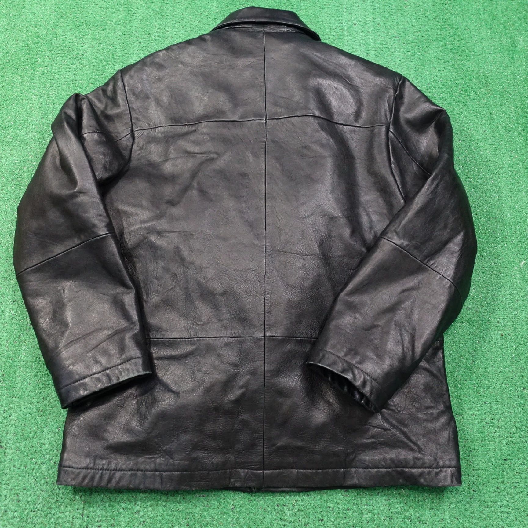 Vintage VINTAGE Wilsons Leather Bomber Jacket Adult Large Black Solid Leather Zip Up Casual Mens Size US L / EU 52-54 / 3 - 6 Thumbnail