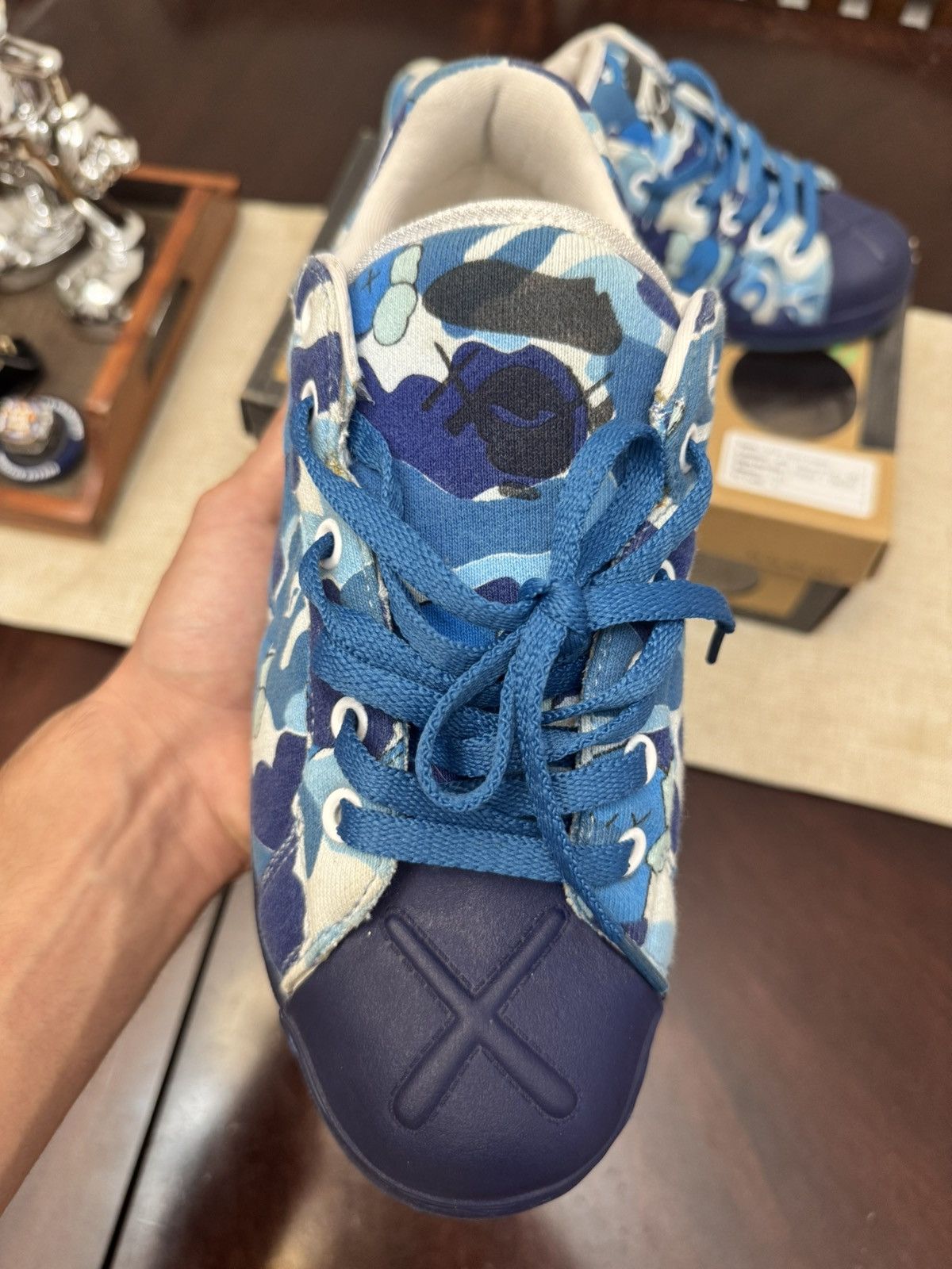 Bape × Kaws Kaws Ultra Skull Sta Sneakers Bape Sta Abc Camo Blue Size US 9.5 / EU 42-43 - 3 Thumbnail