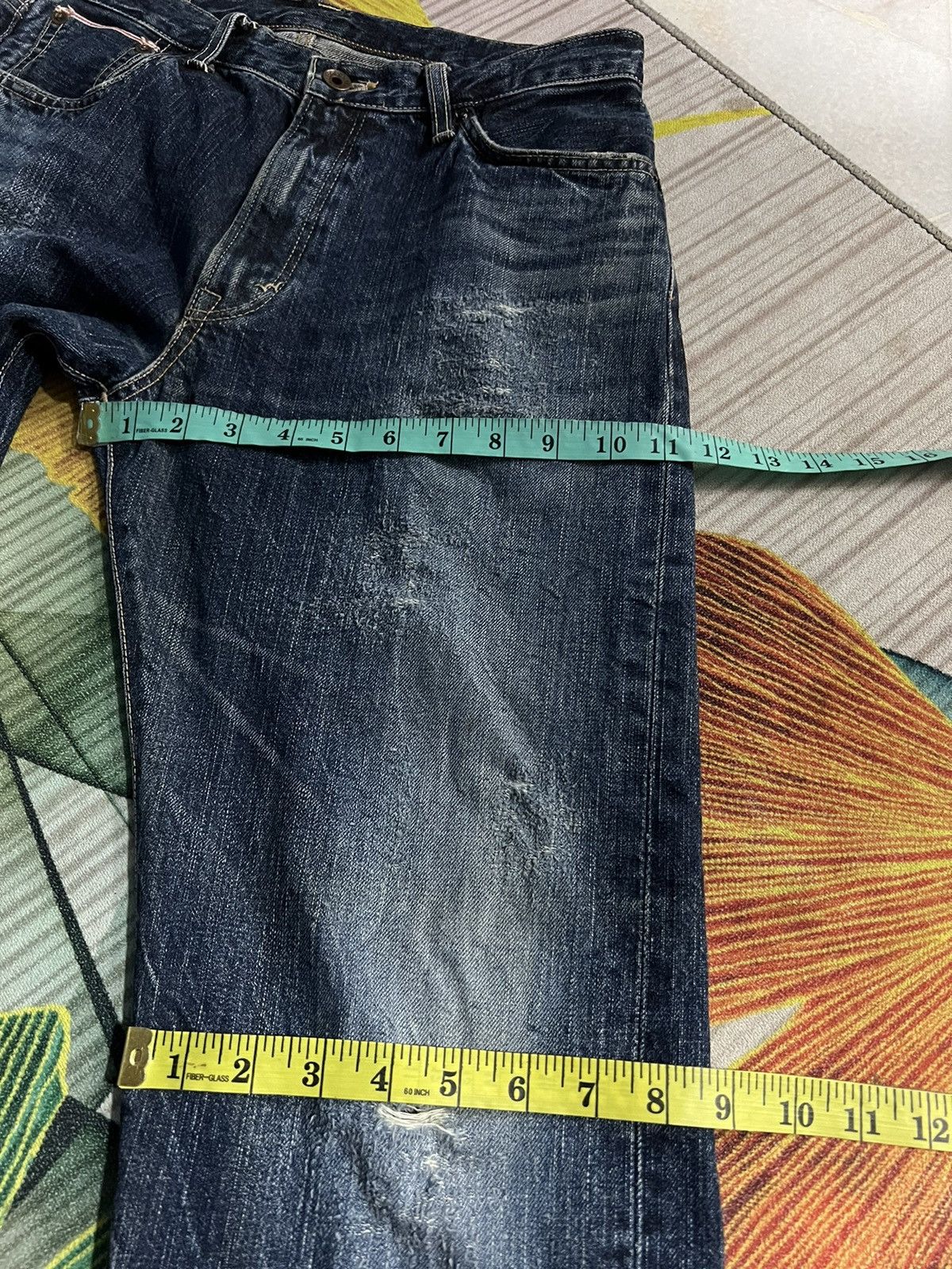 Edwin × If Six Was Nine VINTAGE EDWIN 505s REDLINE DISTRESSED JEANS Size US 29 - 15 Thumbnail