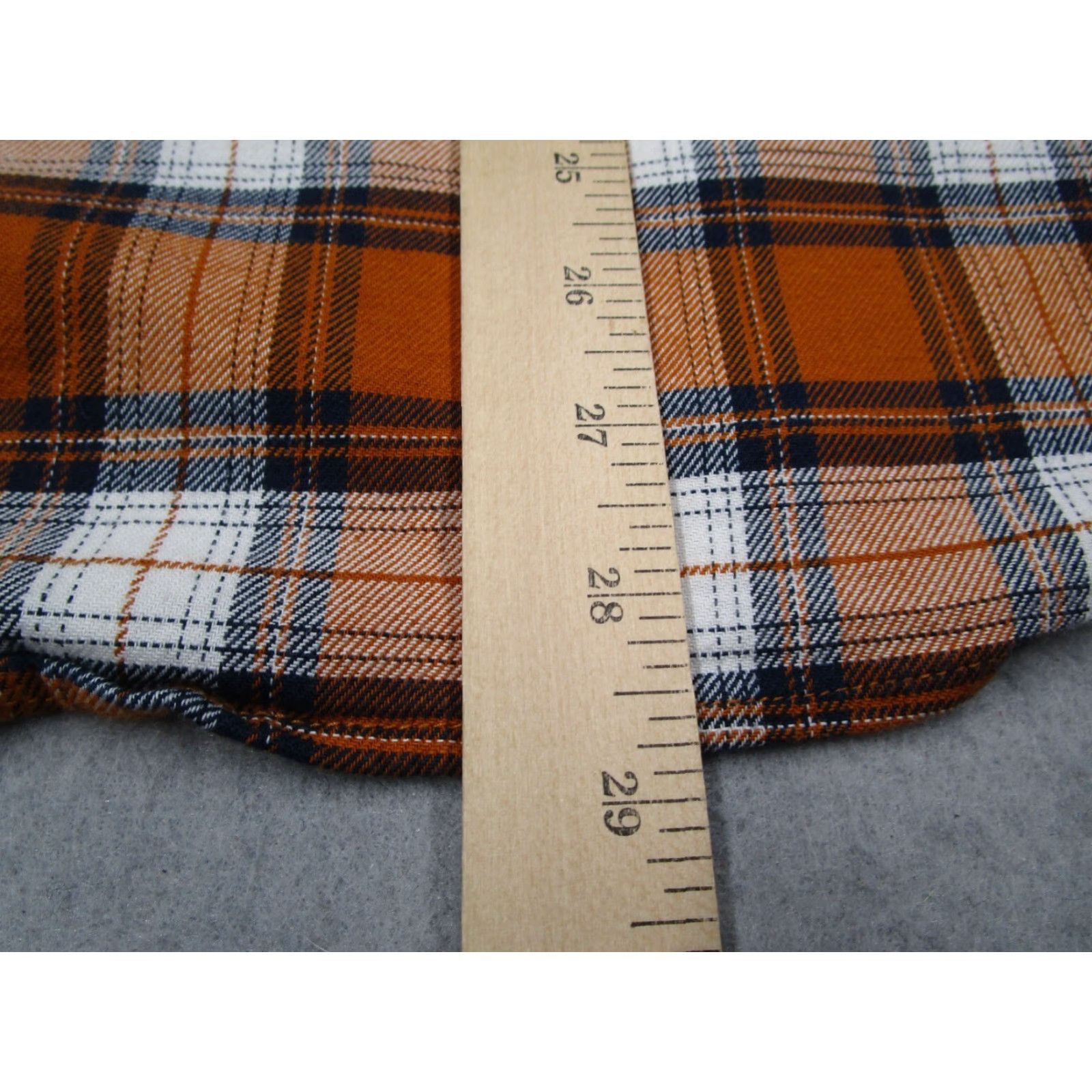 Lucky Brand Lucky Brand Men's Large Orange Plaid Button-Up Flannel Shirt Long Sleeve Pearl Snap Classic Casual Western Size US L / EU 52-54 / 3 - 7 Thumbnail