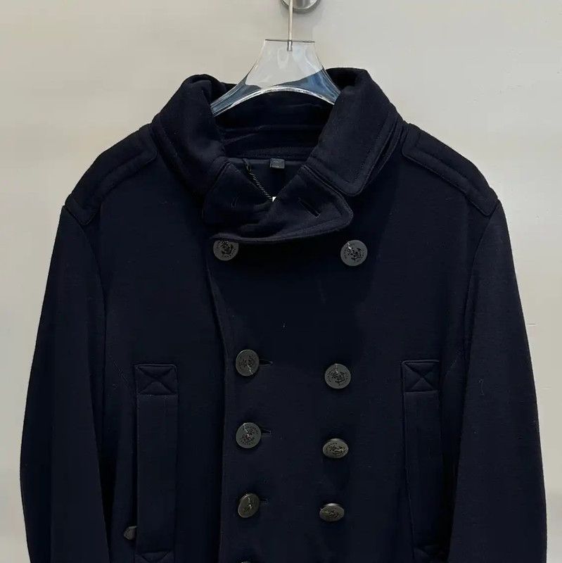 Burberry Black Wool Double-Breasted Short Coat