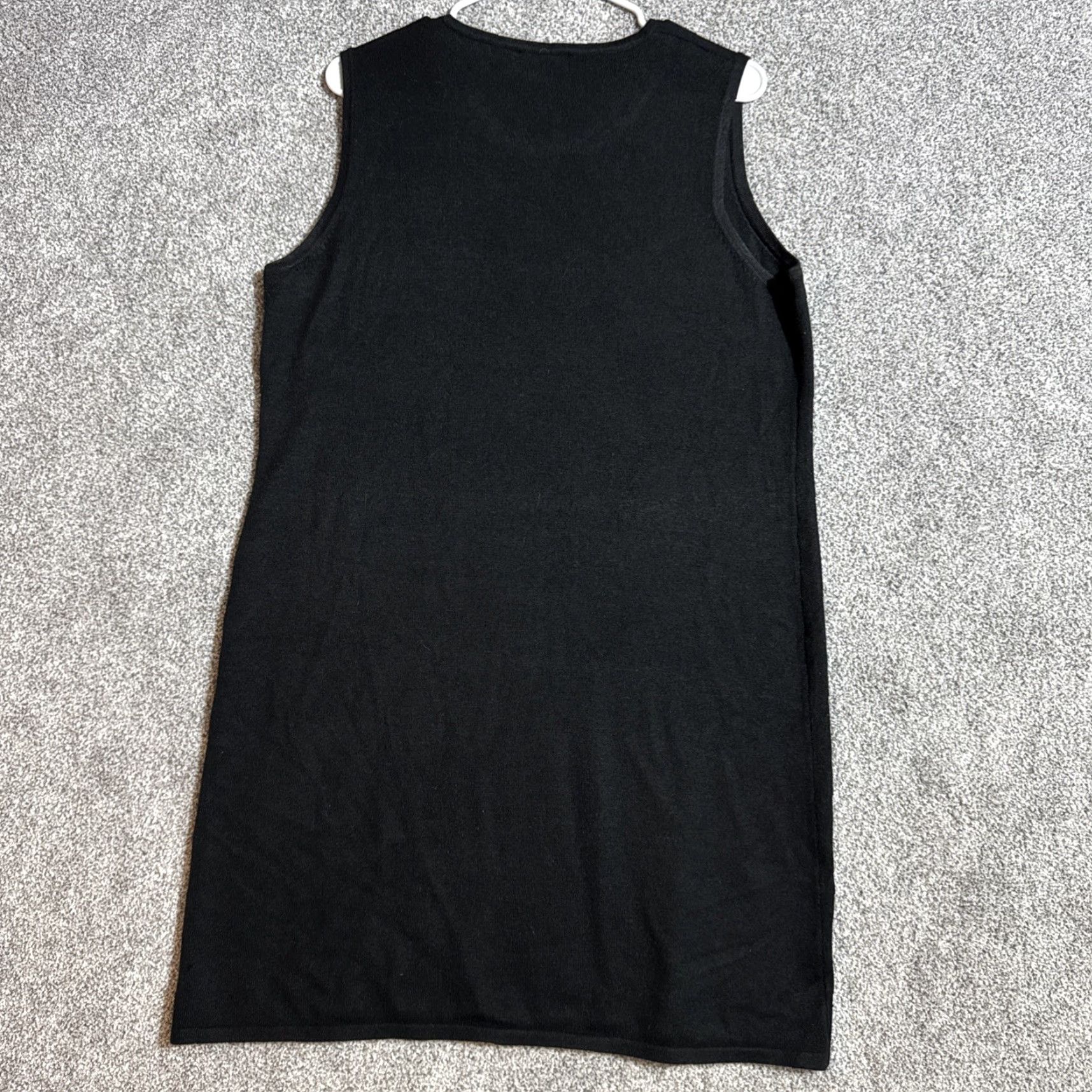 Liz Claiborne Liz Claiborne Knit Dress Bodycon L Women Sleeveless Round Neck Black Solid Vintage No Size L / US 10 / IT 46 - 6 Thumbnail