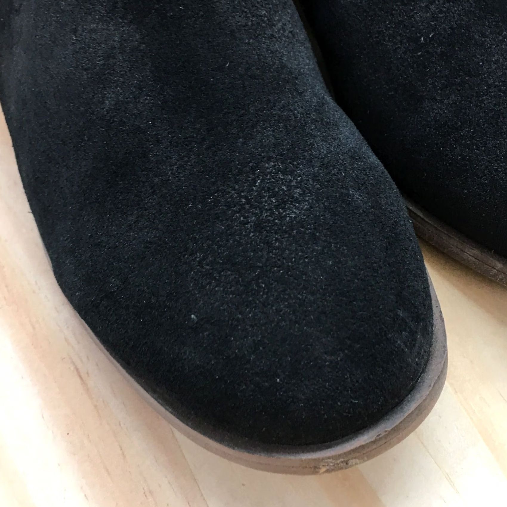 Toms TOMS Boots Shaye Casual Slip On Low Ankle Bootie Black Suede Womens 6.5 Shoe Size M Block Heel Pattern Solid Casual Shoe Size US 7 / IT 37 - 5 Thumbnail