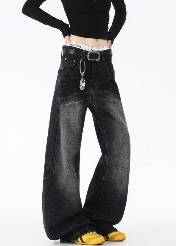 Vintage Men's high street distressed loose flared jeans Size US 32 / EU 48 - 2 Thumbnail