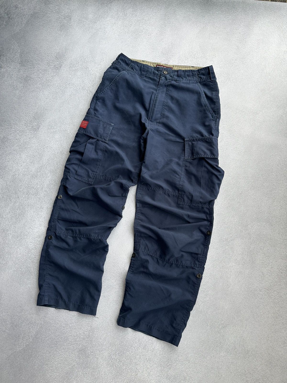 Vintage × World Industries Vintage World Industries 90sUSA Nylon Distressed Cargo Pants Size US 28 / EU 44 - 3 Thumbnail