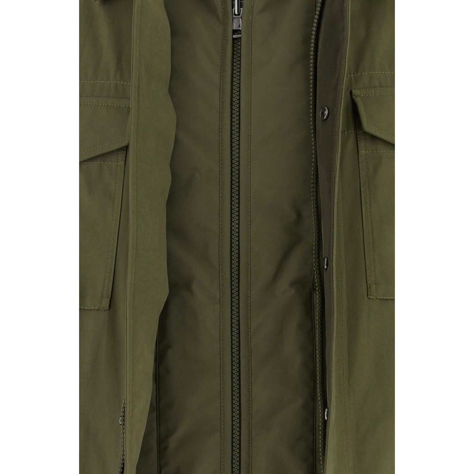 Moncler MONCLER Raquille Army Green Polyester Blend Jacket New (Men' Size US XL / EU 56 / 4 - 3 Thumbnail