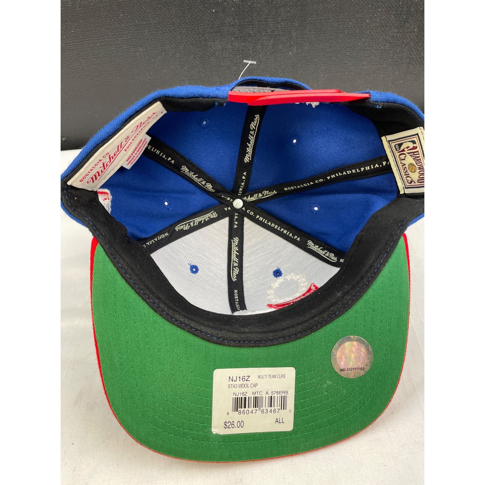 Mitchell & Ness Mitchell & Ness 76ers Blue/Red Unisex Hat / Cap Adjustable f Size ONE SIZE - 8 Thumbnail