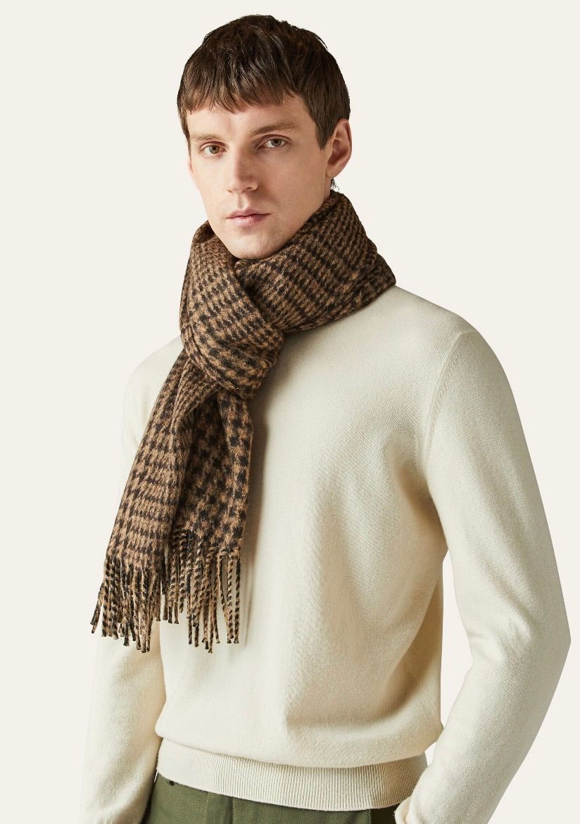 Loro Piana o1srvl11e0325 FAN4733 Size: OS / Sciarpa Scarf in Brown Size ONE SIZE - 2 Thumbnail