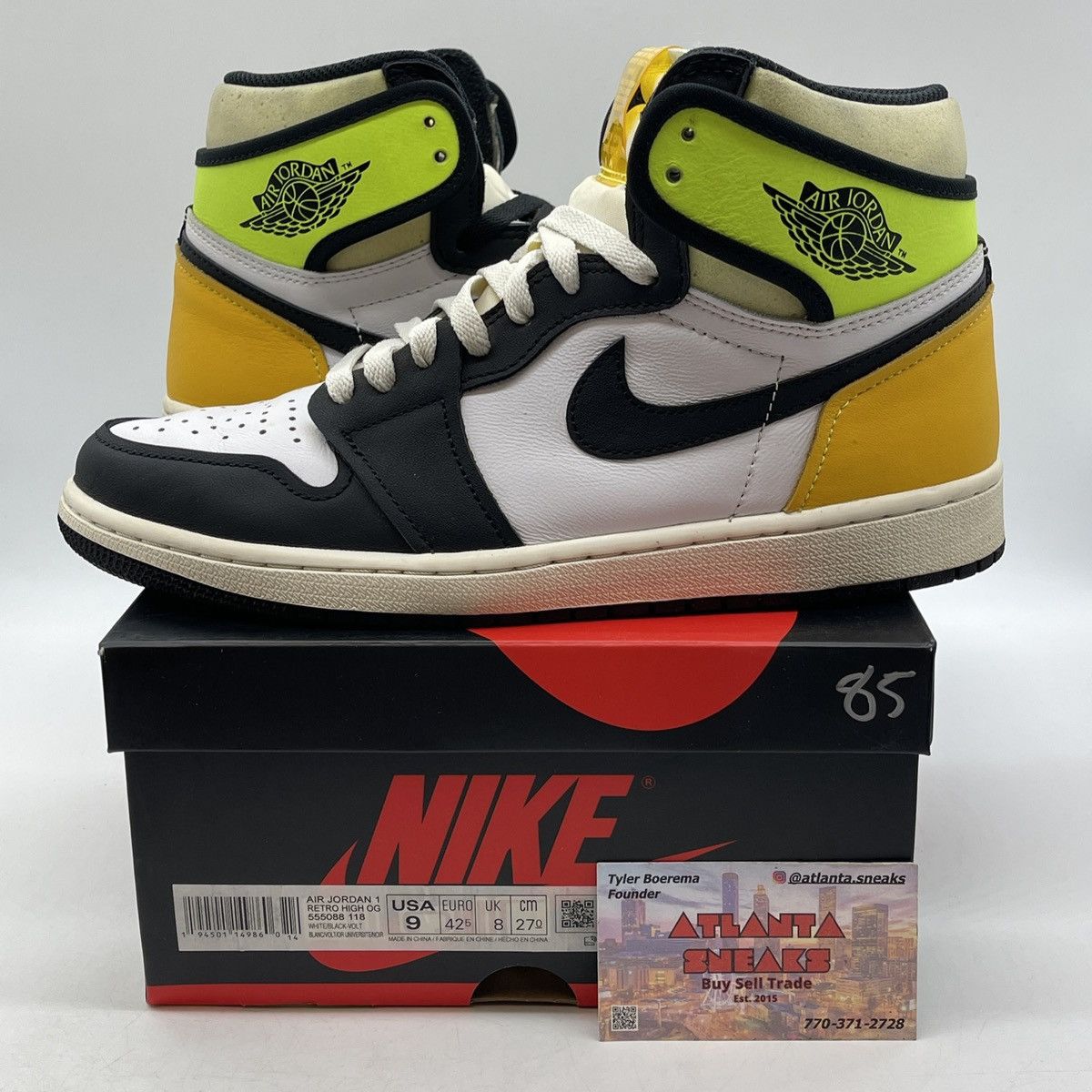 Jordan Brand Air Jordan 1 high volt gold Size US 9 / EU 42 - 1 Thumbnail