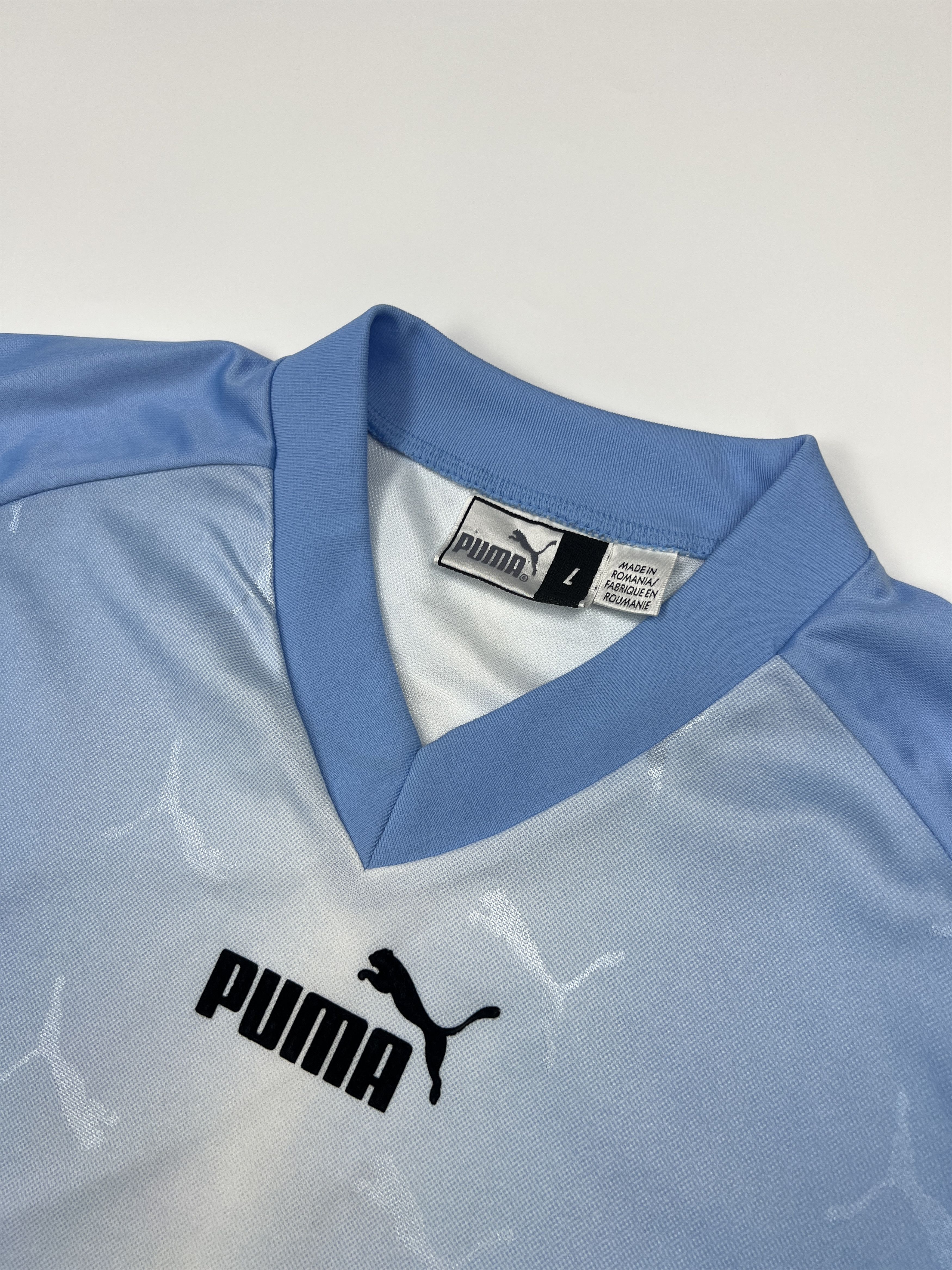 Puma × Vintage Vintage 90s Puma Long Sleeve Soccer Jersey Gradient Size US L / EU 52-54 / 3 - 6 Thumbnail