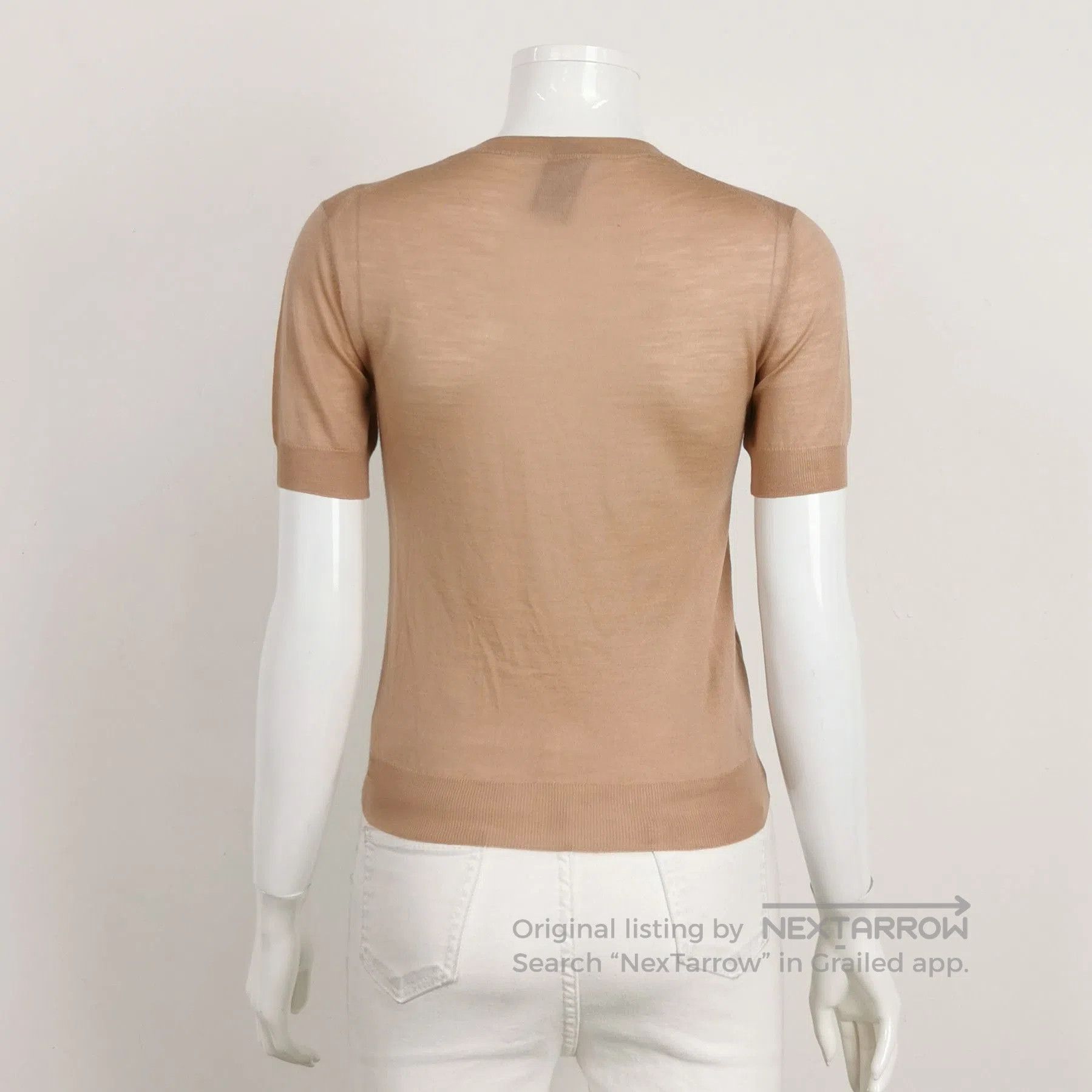 Prada Prada Wool Logo Short Sleeve Knit Top . Size S / US 4 / IT 40 - 1 Thumbnail