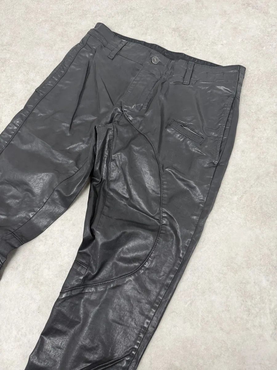 Dirk Bikkembergs 2010s Dirk Bikkembergs Black Waxed Slim Obscure Pants Size US 30 / EU 46 - 9 Thumbnail