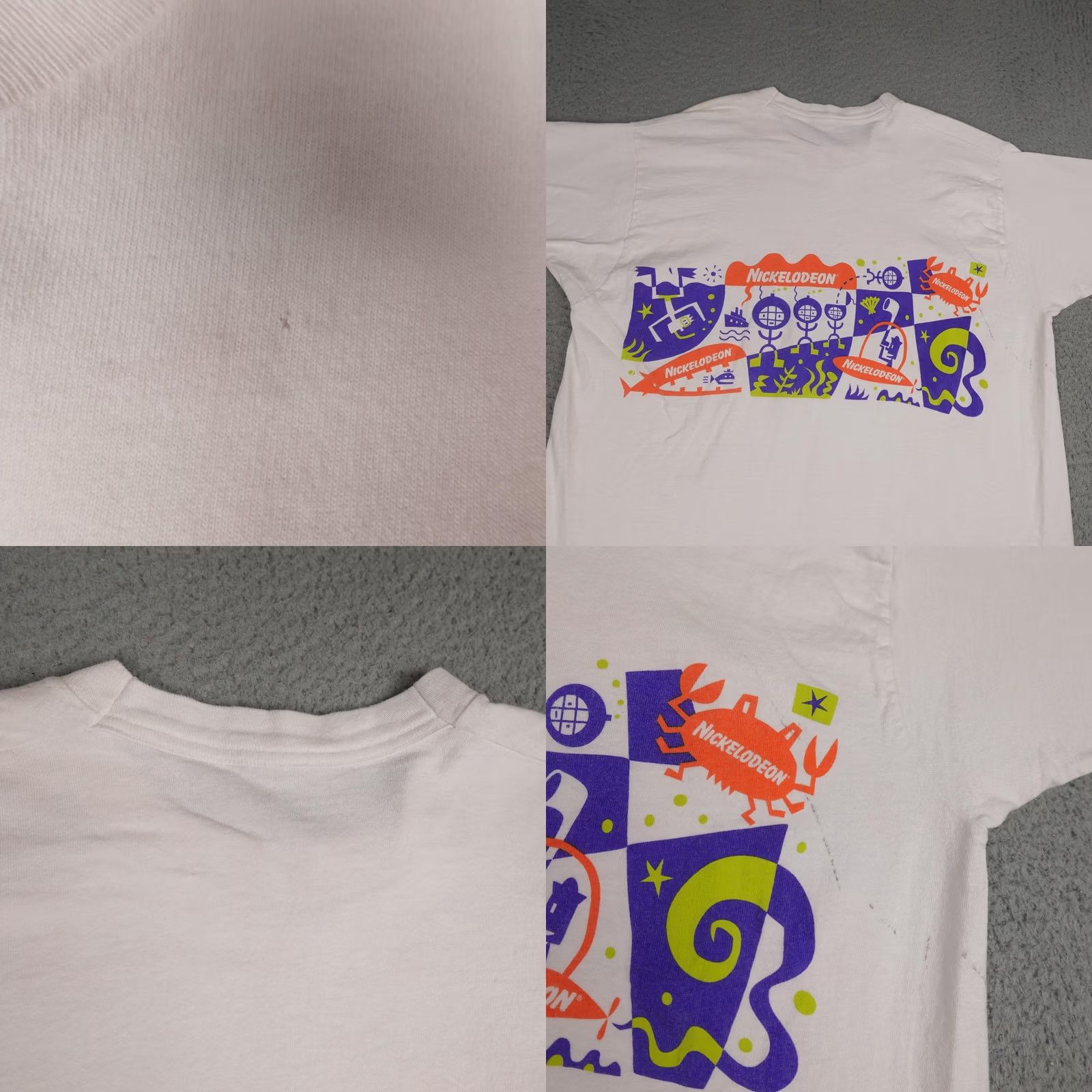 Fruit Of The Loom VINTAGE Nickelodeon Box Logo Shirt Mens XL White 90s Graphic Made In USA Size US XL / EU 56 / 4 - 9 Thumbnail