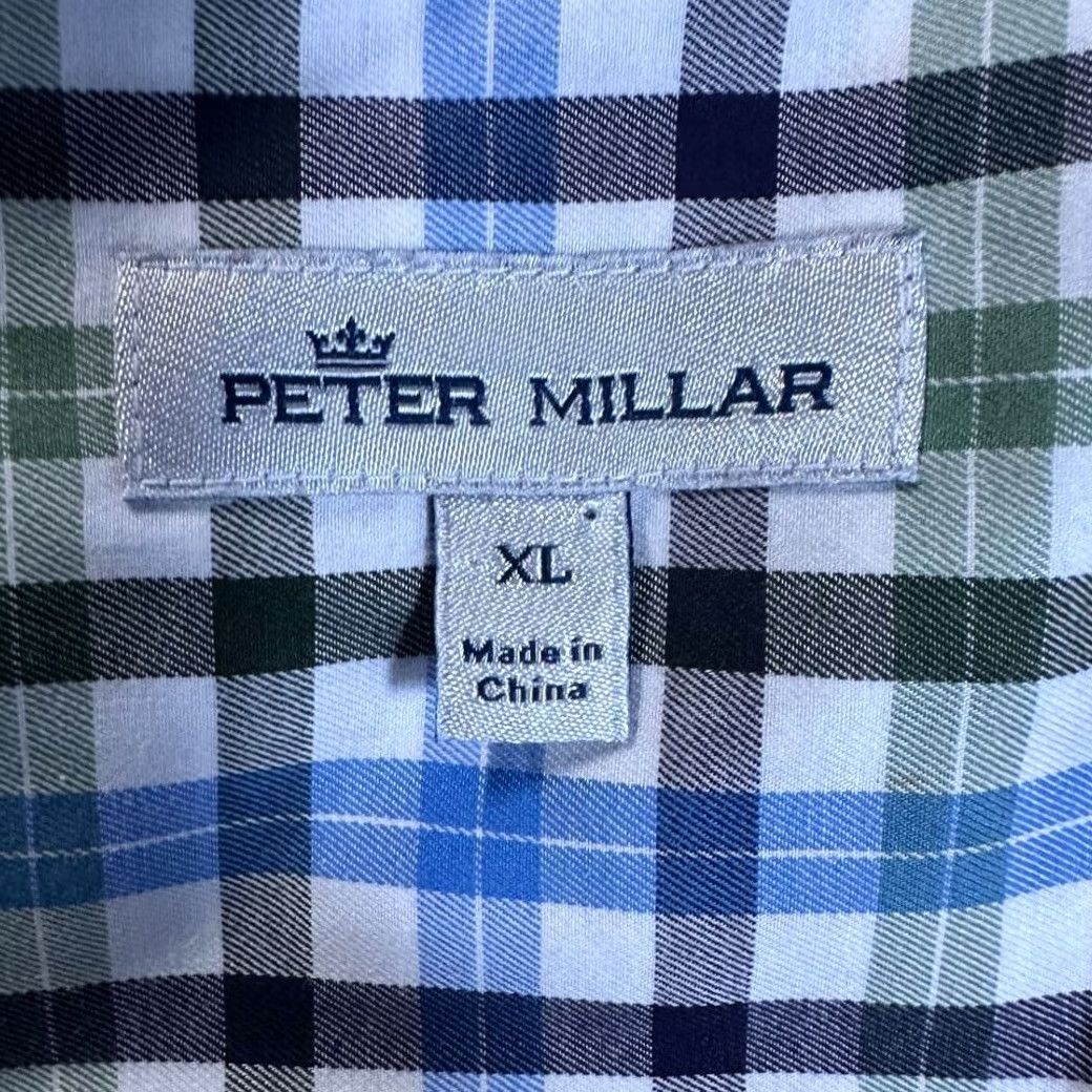 Peter Millar Peter Millar Button Up Shirt Mens XL Green Blue Plaid Cotton Long Sleeve Pocket Shirt Size US XL / EU 56 / 4 - 4 Thumbnail