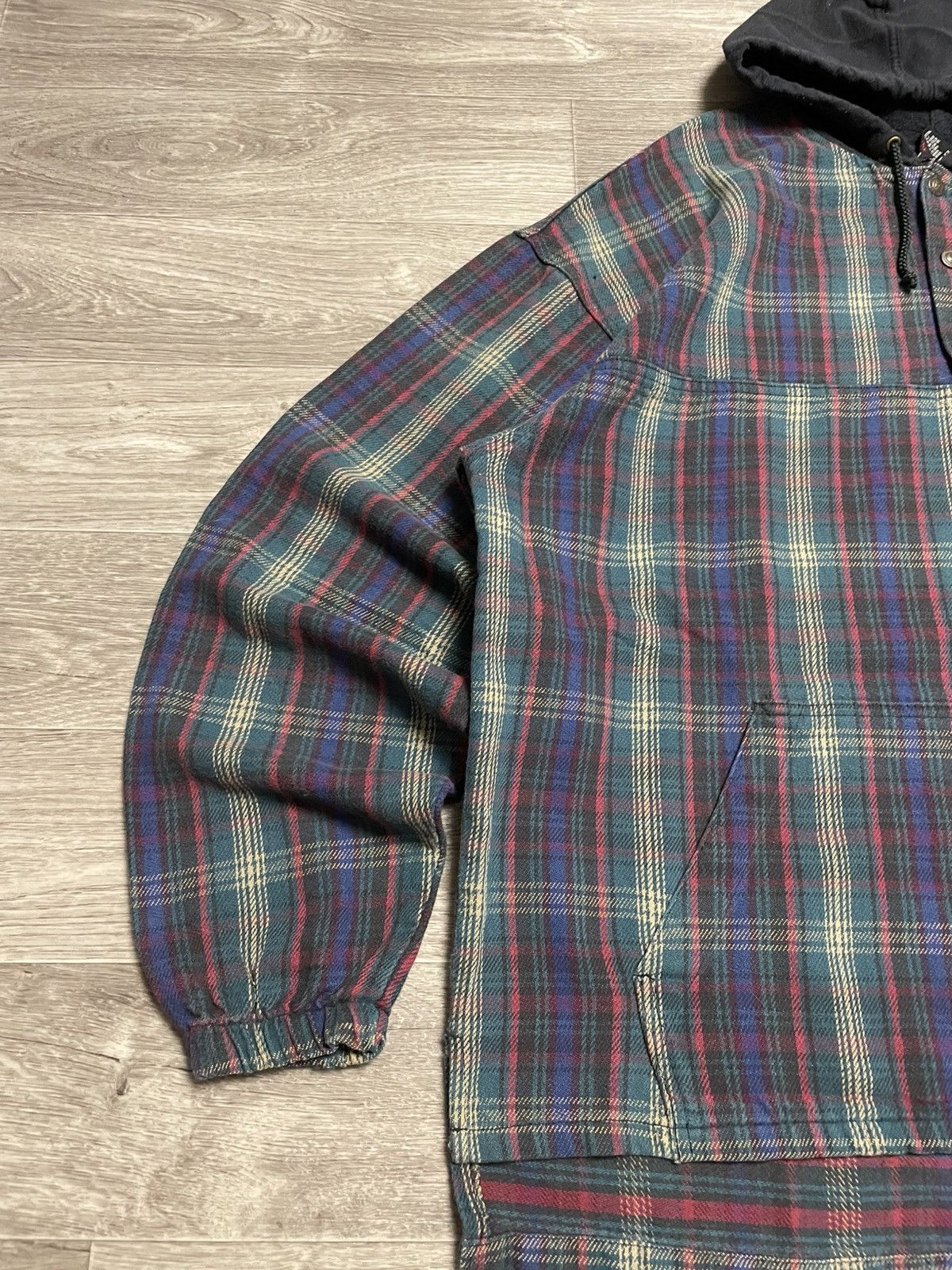 No Fear Vintage No Fear Plaid Flannel Shirt Anorak Pullover USA Size US XL / EU 56 / 4 - 5 Thumbnail